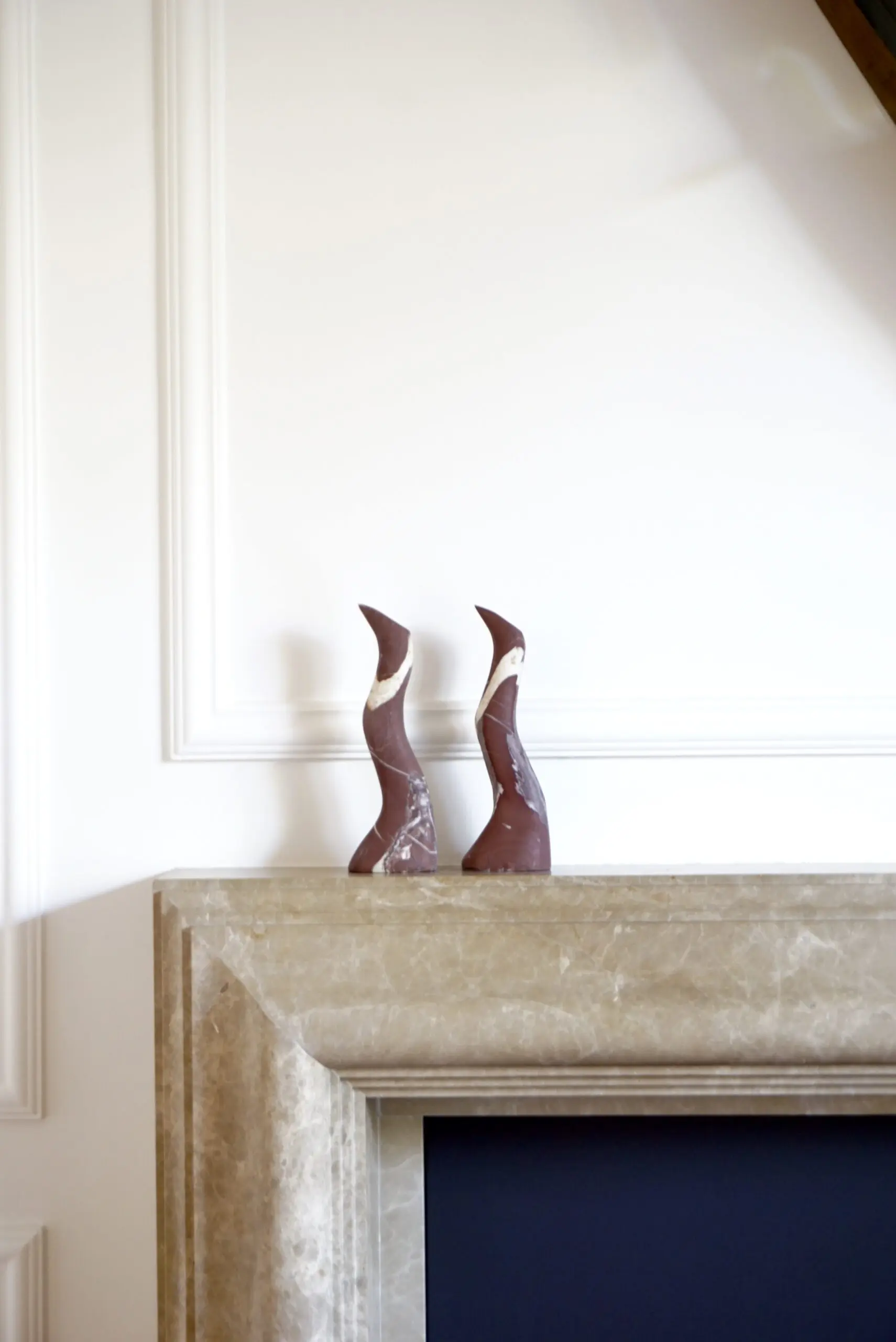Pair of Coral Red Snake Sculptural Marble Candlesticks, by Lorenzo Ciompi 2023 — photo 20