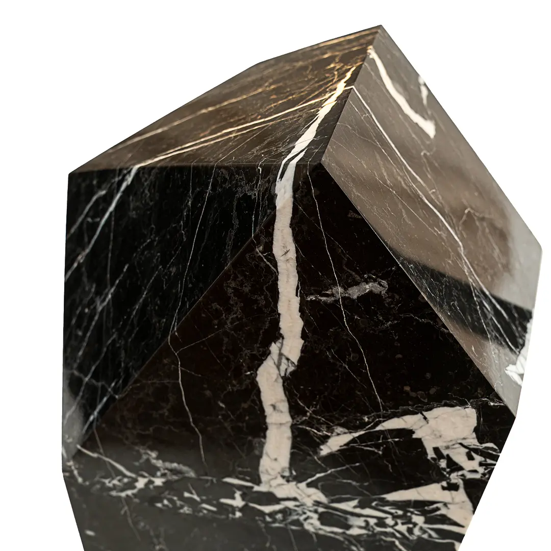 Lorenzo Ciompi "Black Polyhedrum" Marble and Bronze Sculptural Table Lamp, 2023 — photo 6