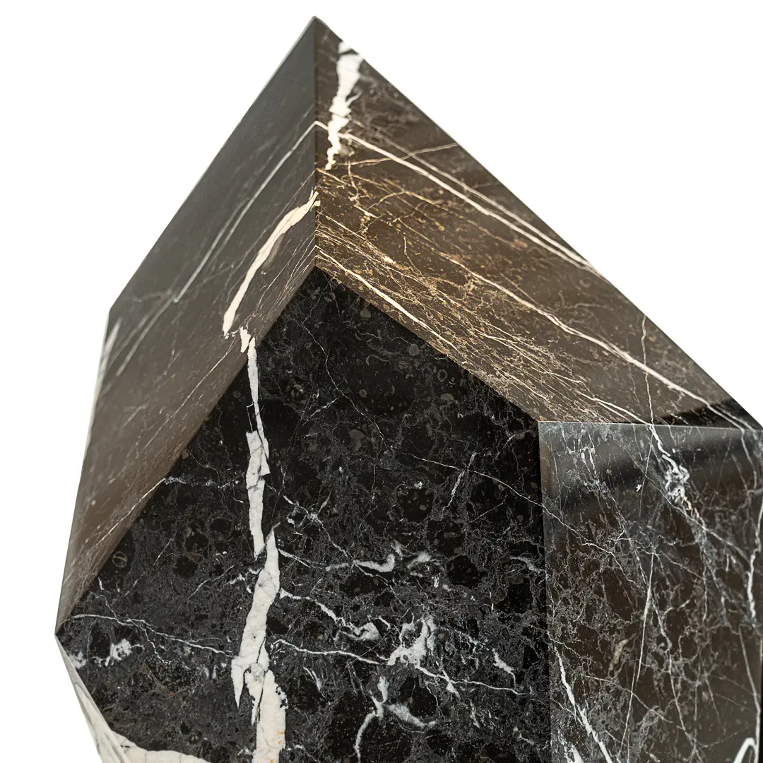 Lorenzo Ciompi "Black Polyhedrum" Marble and Bronze Sculptural Table Lamp, 2023 — photo 5