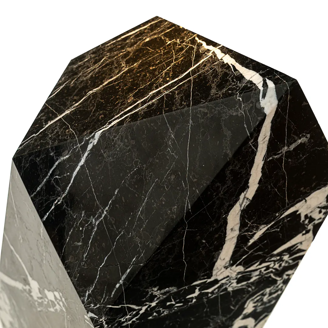 Lorenzo Ciompi "Black Polyhedrum" Marble and Bronze Sculptural Table Lamp, 2023 — photo 7