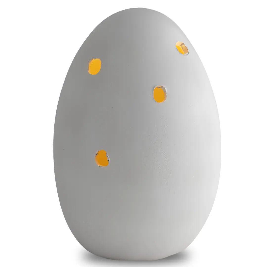 THE ORIGIN OF GOD sculptural white ceramic table lamp, tribute to Lucio Fontana — image 3