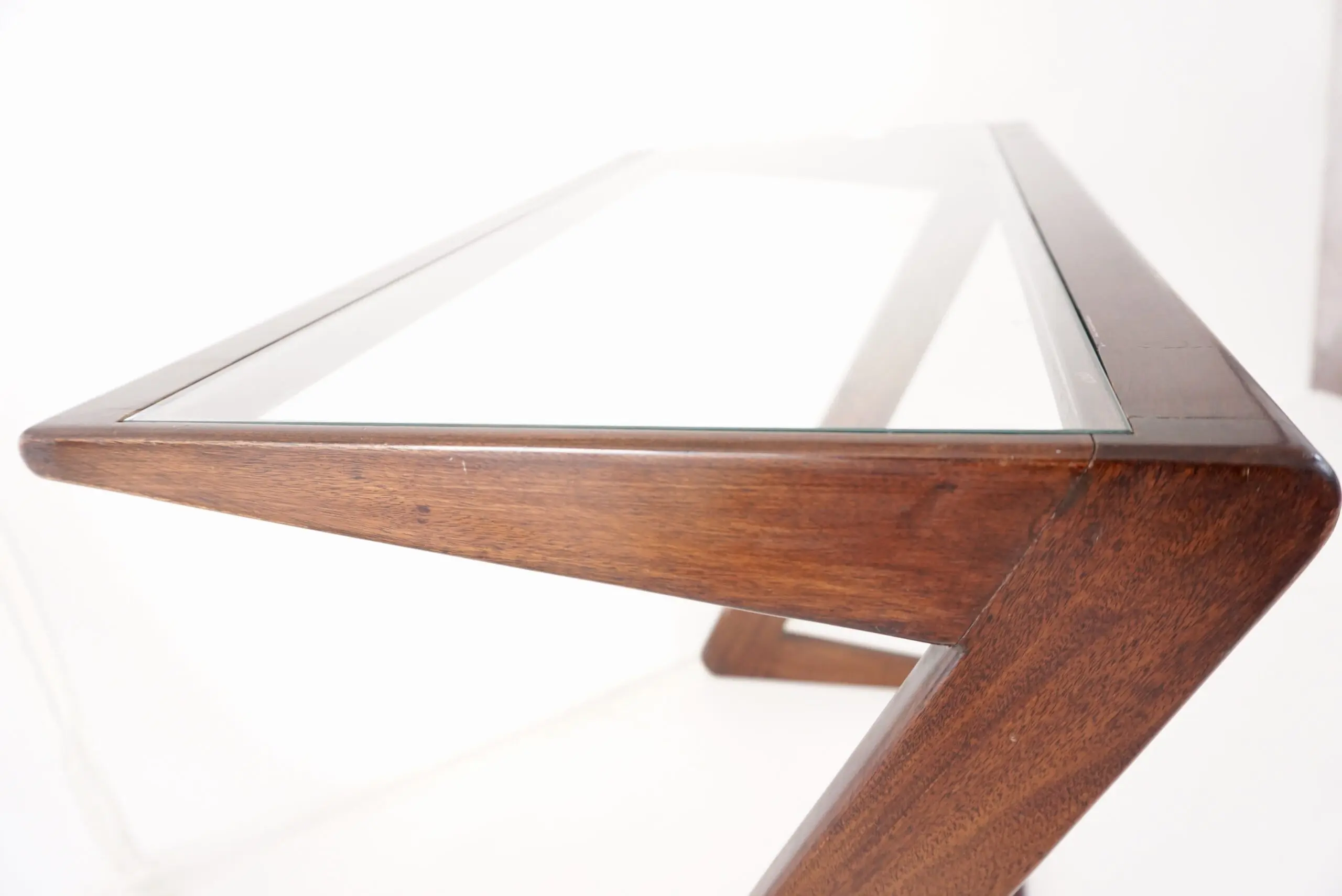 Giuseppe Scapinelli set of three nesting side tables, teak and glass, 1950 — photo 20