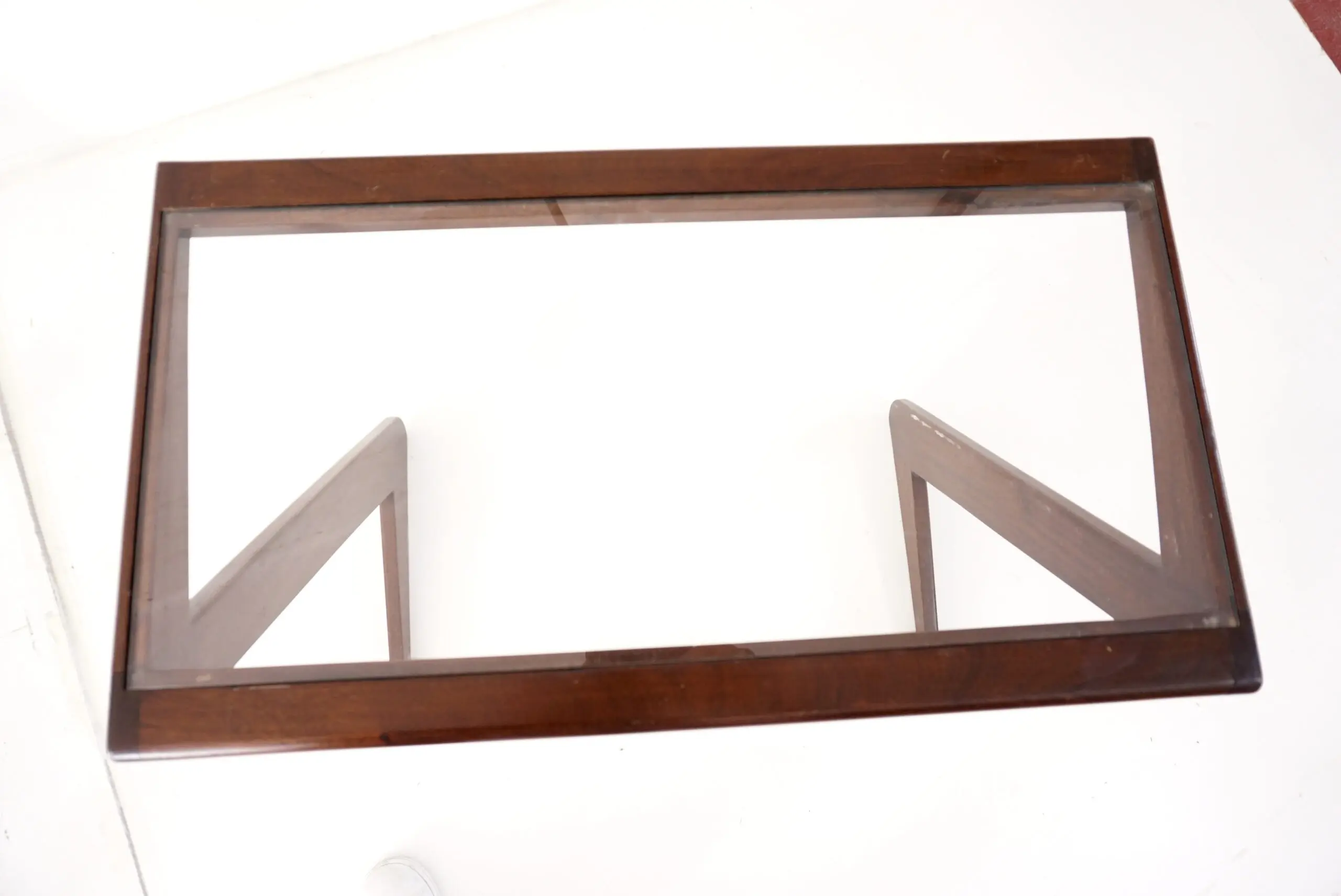 Giuseppe Scapinelli set of three nesting side tables, teak and glass, 1950 — photo 22