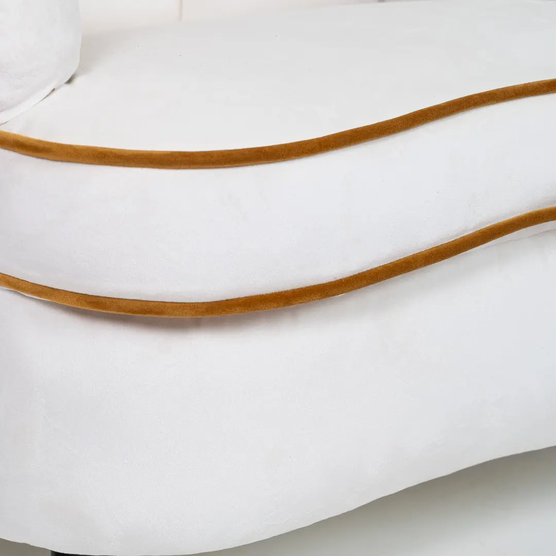 pair of Gio Ponti  velvet bicolor white and yellow armchairs, Casa & Giardino 1940 — photo 15