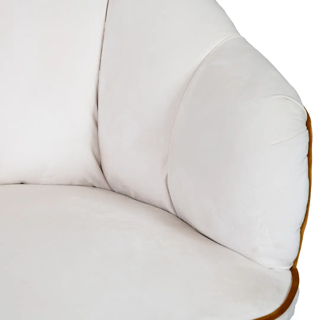 pair of Gio Ponti  velvet bicolor white and yellow armchairs, Casa & Giardino 1940 — photo 12