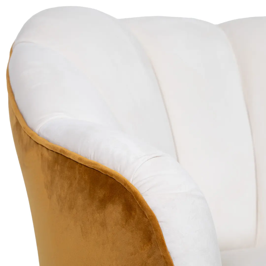 pair of Gio Ponti  velvet bicolor white and yellow armchairs, Casa & Giardino 1940 — photo 14