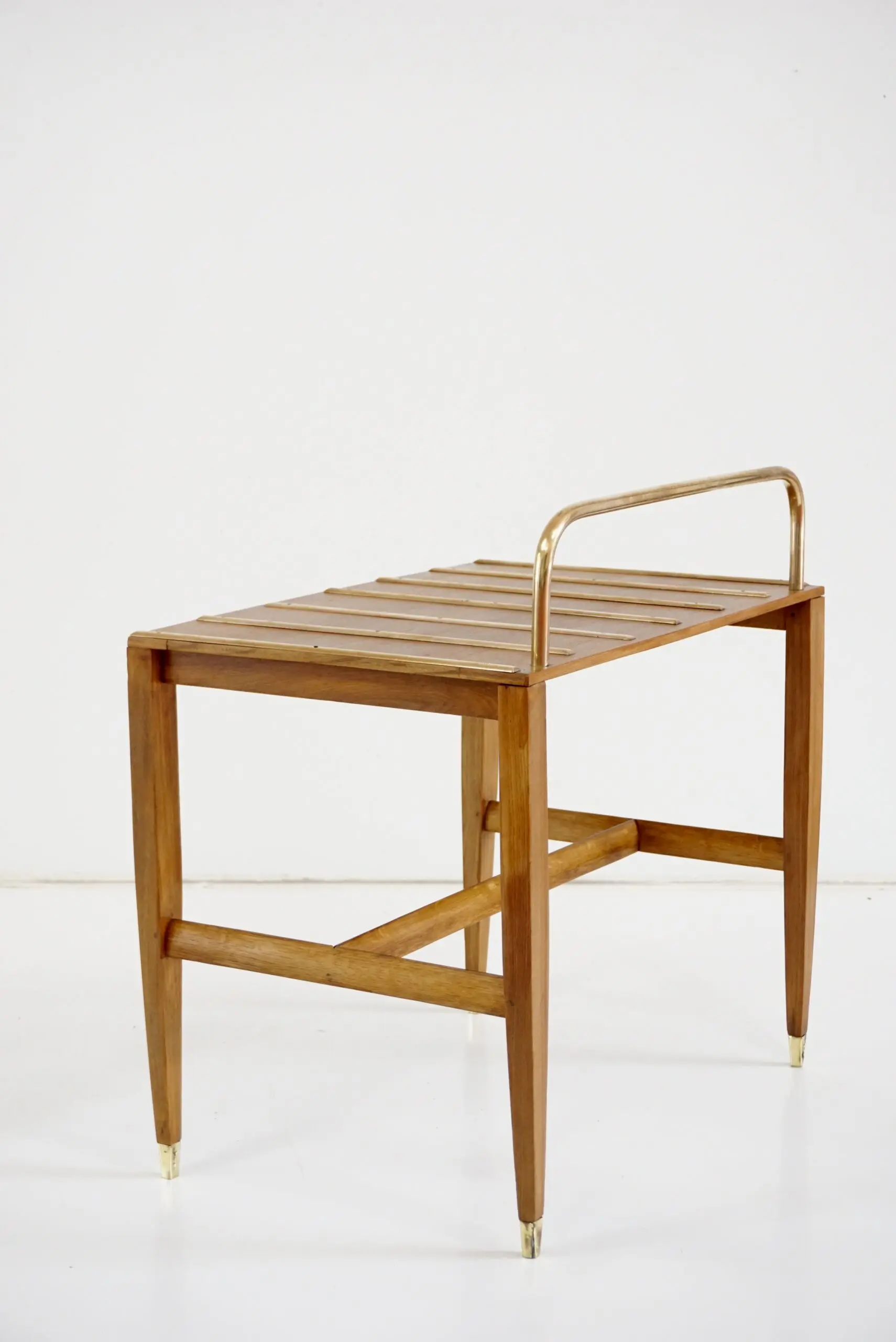 Gio Ponti Walnut Side Table, Luggage Rack for Hotel Royal Naples, 1955 — photo 13
