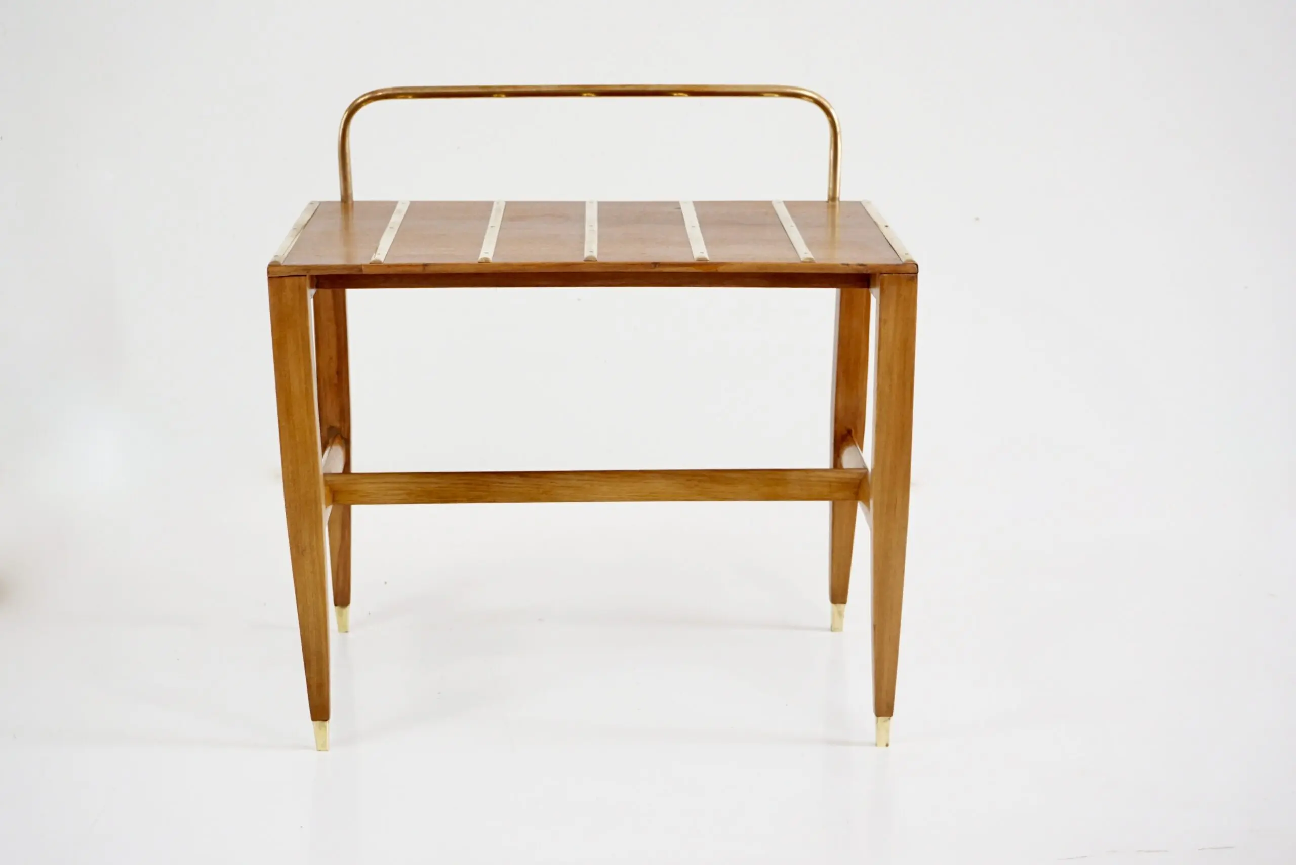 Gio Ponti Walnut Side Table, Luggage Rack for Hotel Royal Naples, 1955 — image 2