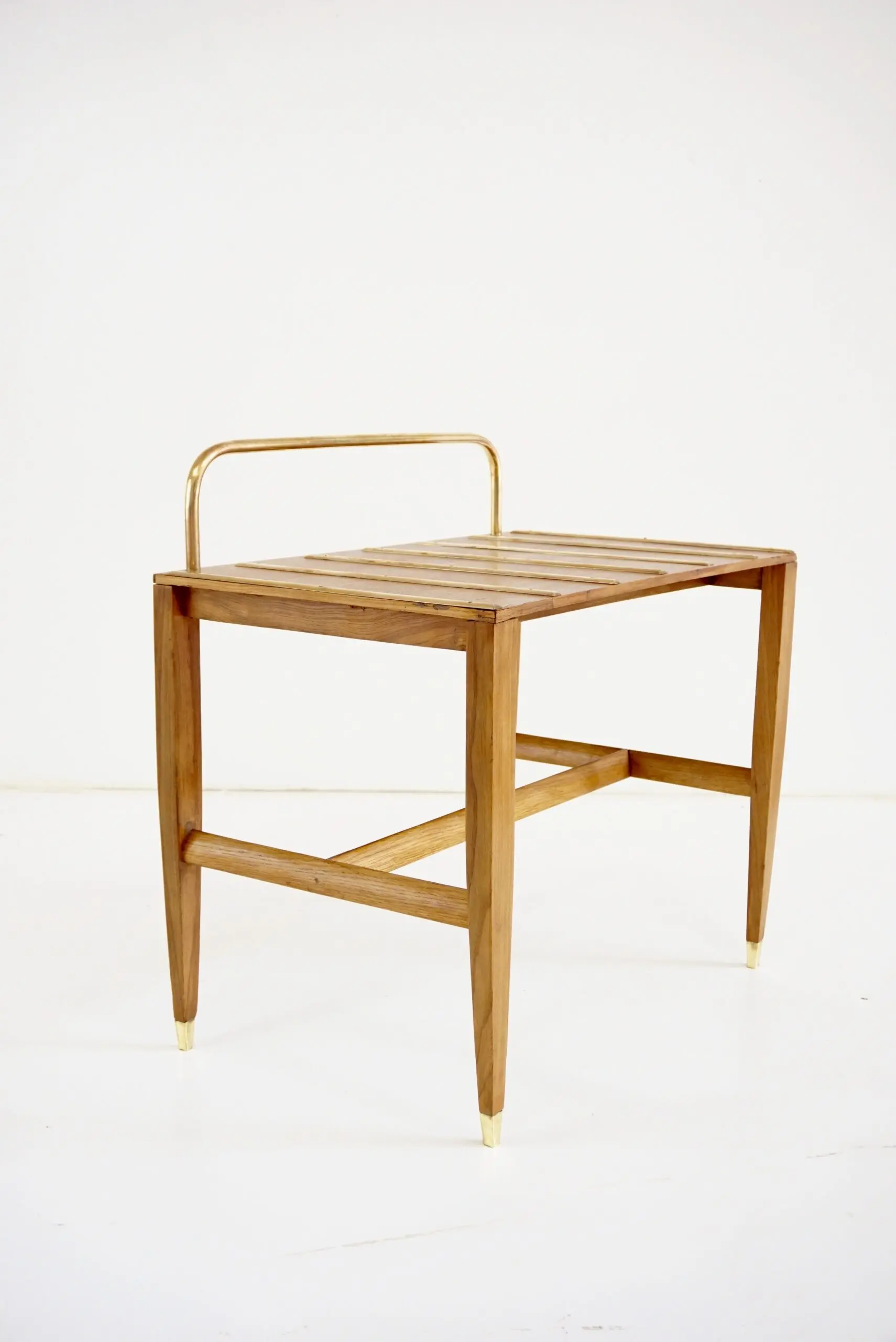 Gio Ponti Walnut Side Table, Luggage Rack for Hotel Royal Naples, 1955 — photo 7