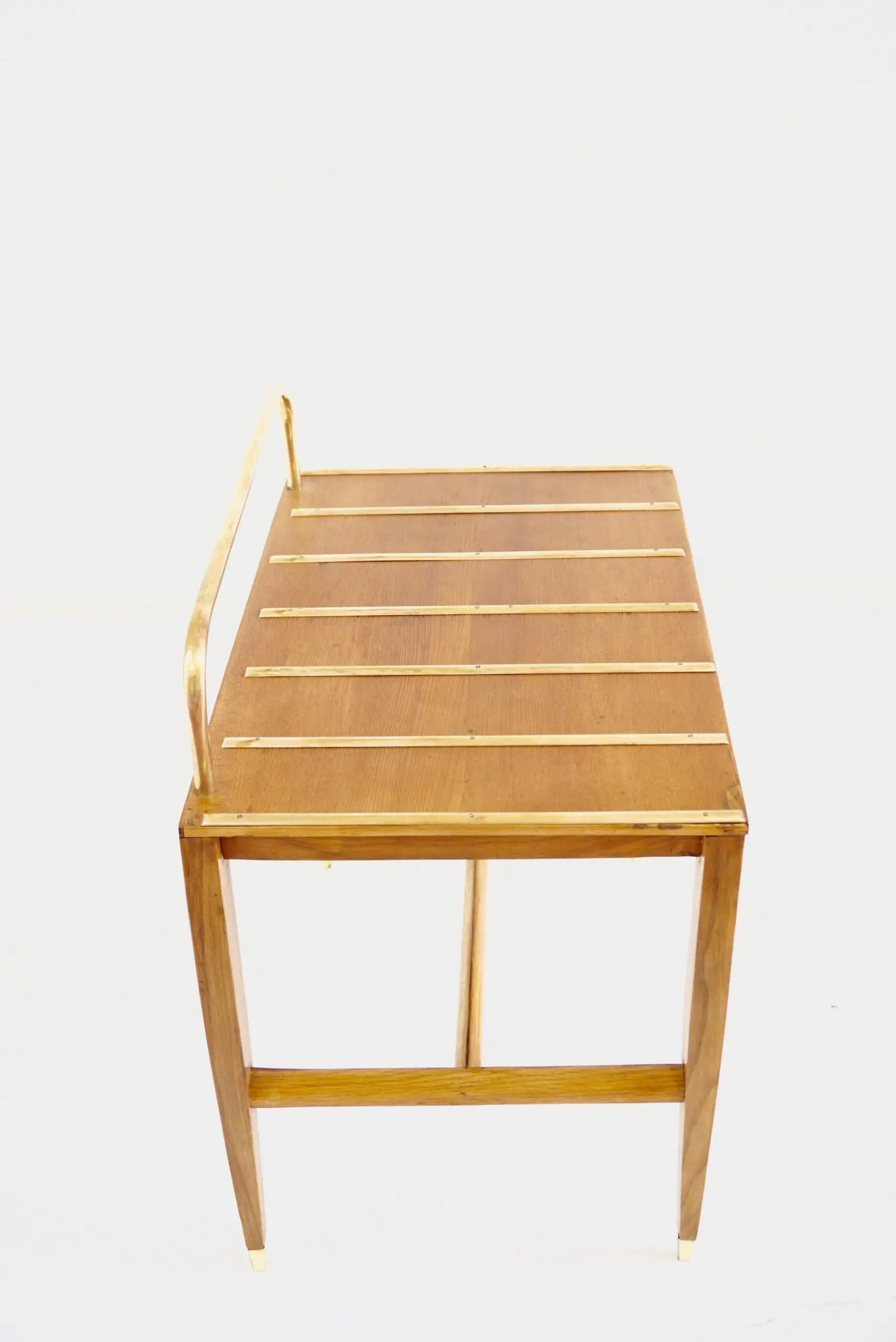 Gio Ponti Walnut Side Table, Luggage Rack for Hotel Royal Naples, 1955 — photo 10