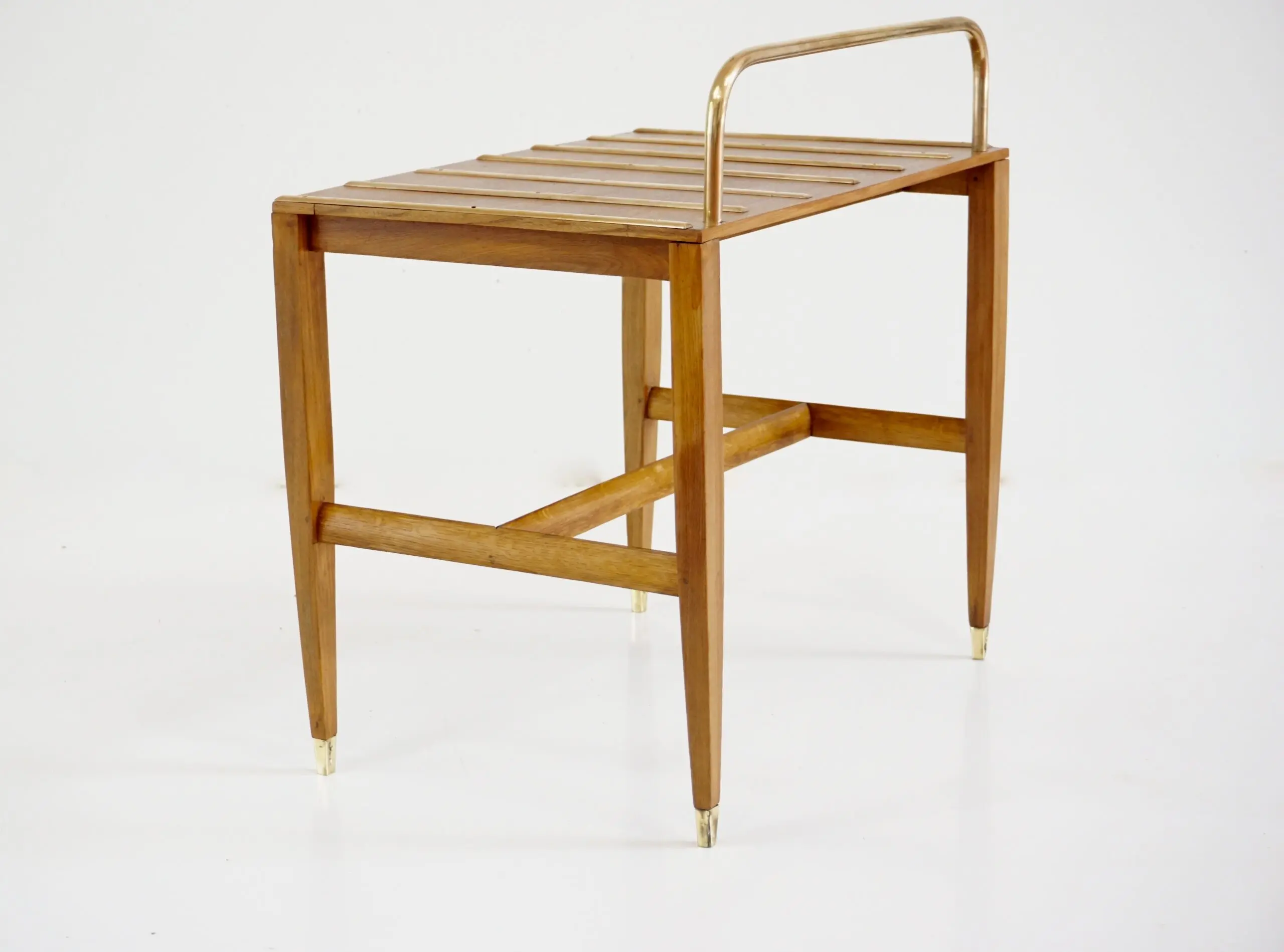 Gio Ponti Walnut Side Table, Luggage Rack for Hotel Royal Naples, 1955 — photo 16