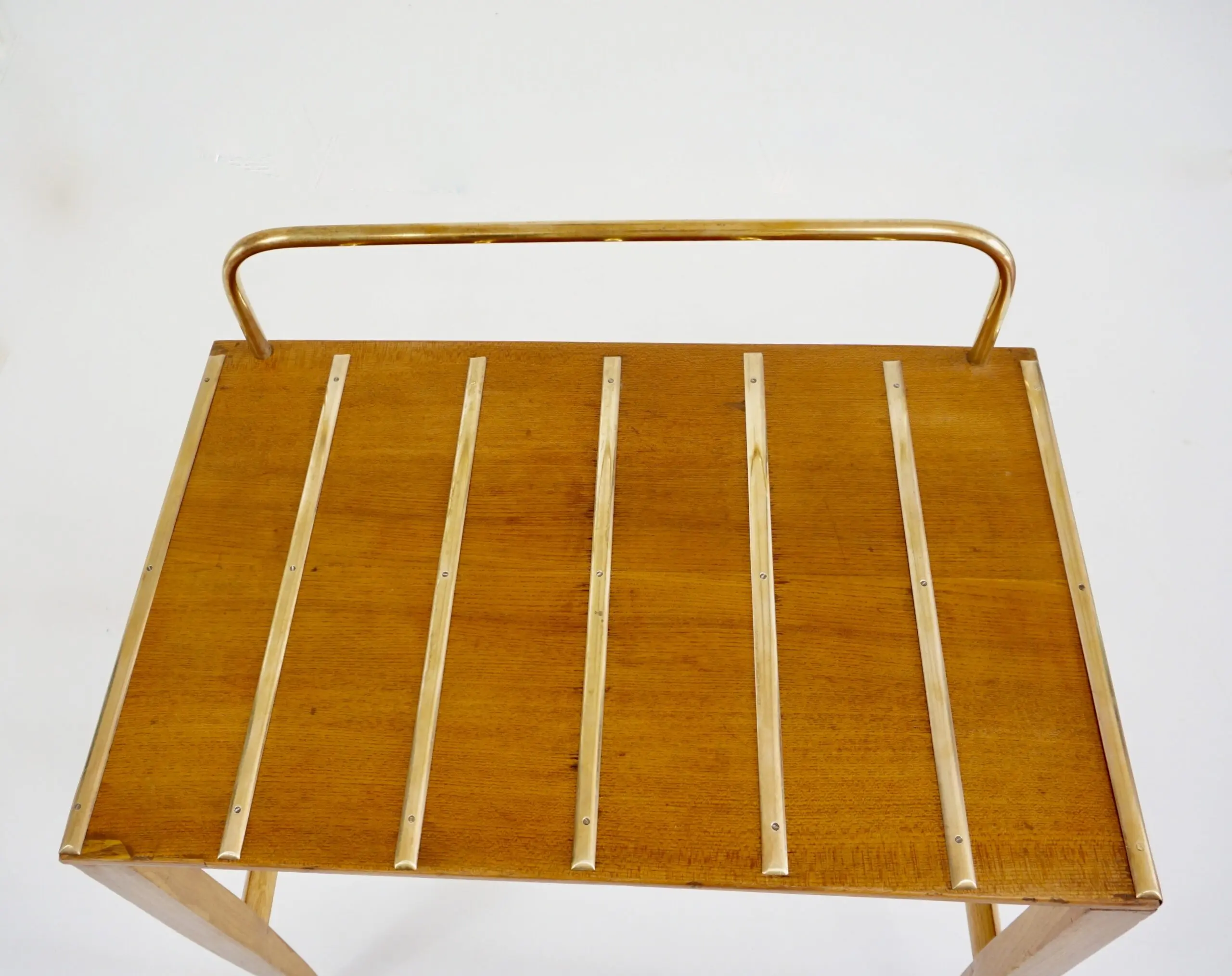 Gio Ponti Walnut Side Table, Luggage Rack for Hotel Royal Naples, 1955 — photo 17