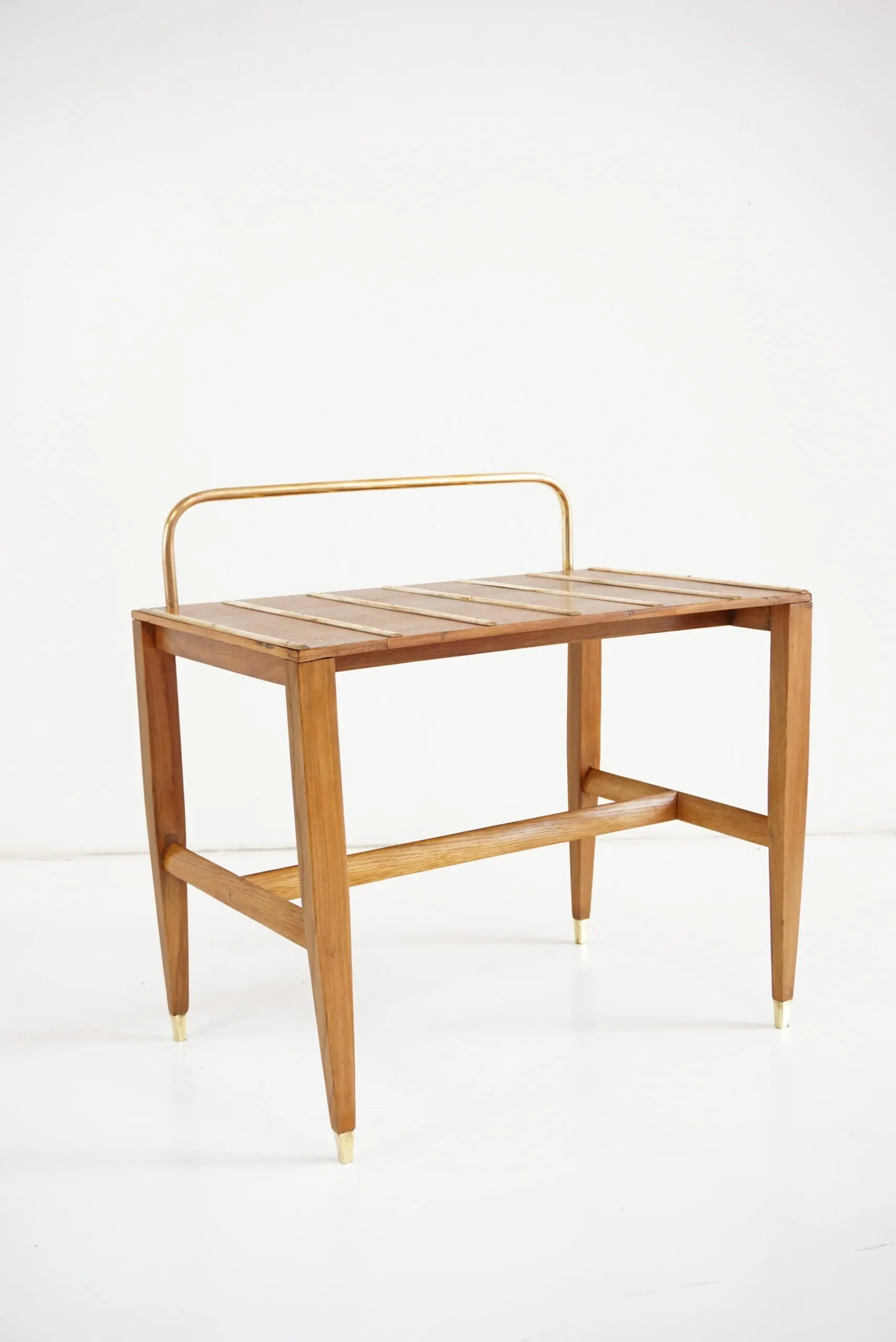 Gio Ponti Walnut Side Table, Luggage Rack for Hotel Royal Naples, 1955 — photo 6