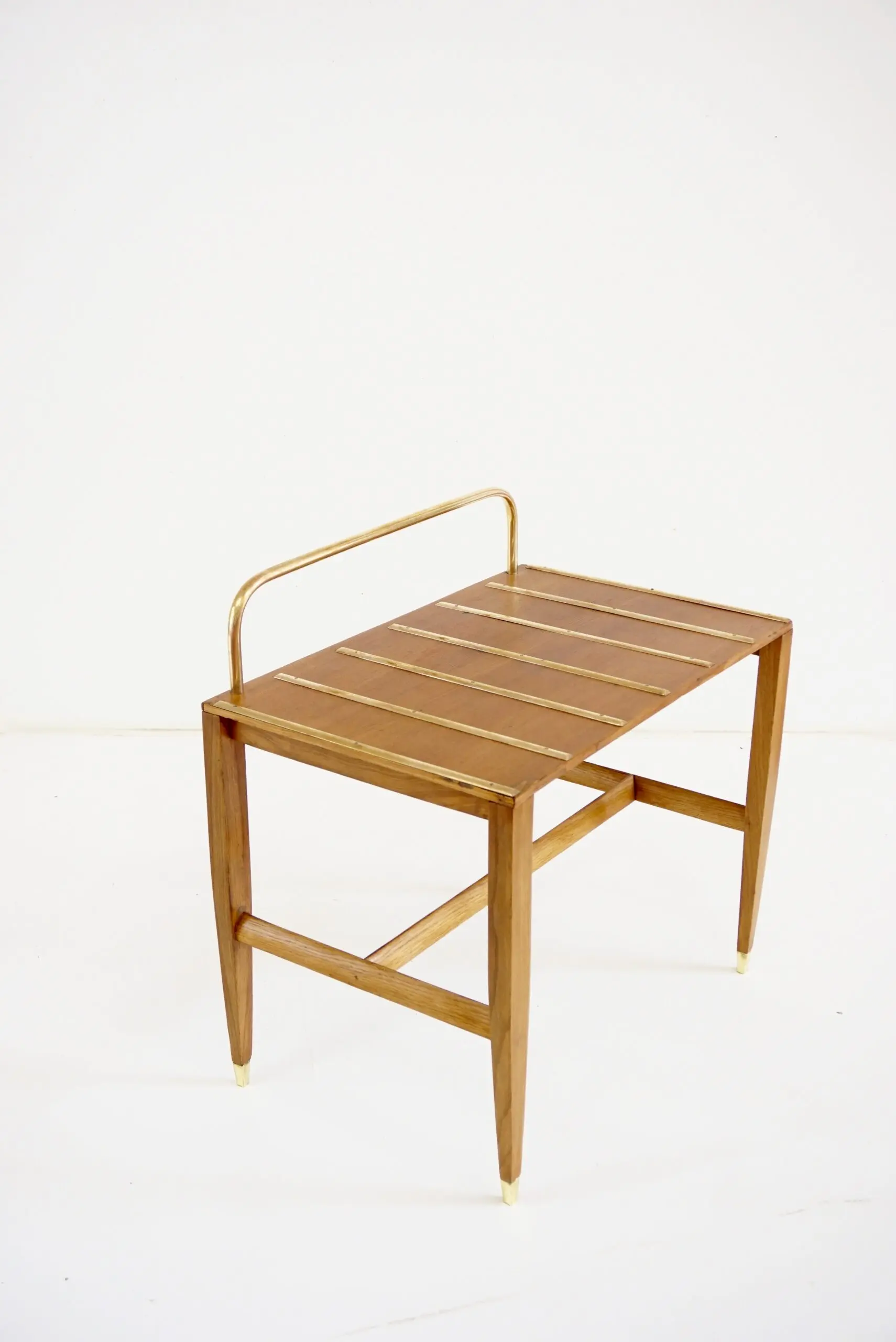 Gio Ponti Walnut Side Table, Luggage Rack for Hotel Royal Naples, 1955 — photo 8