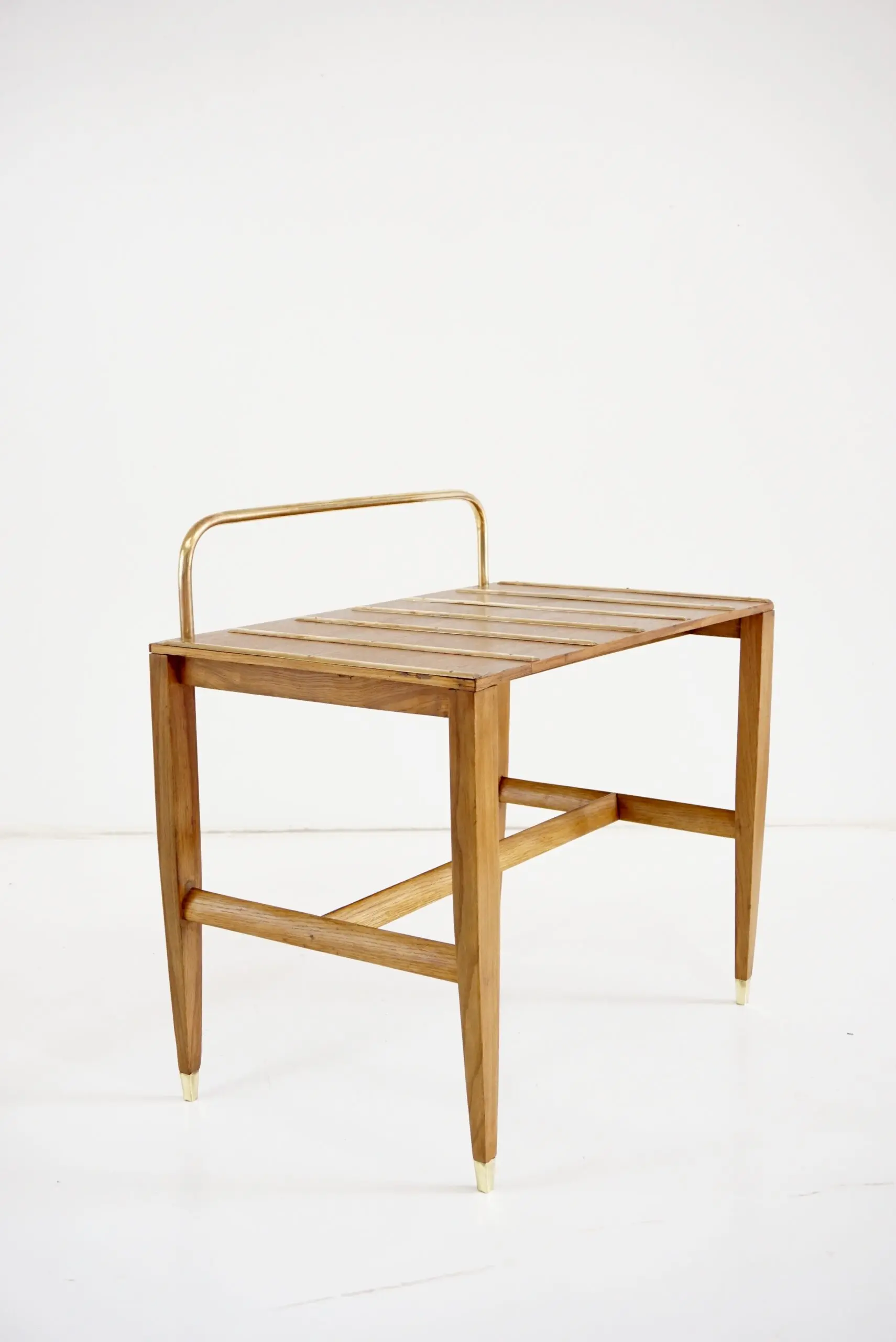 Gio Ponti Walnut Side Table, Luggage Rack for Hotel Royal Naples, 1955 — photo 9