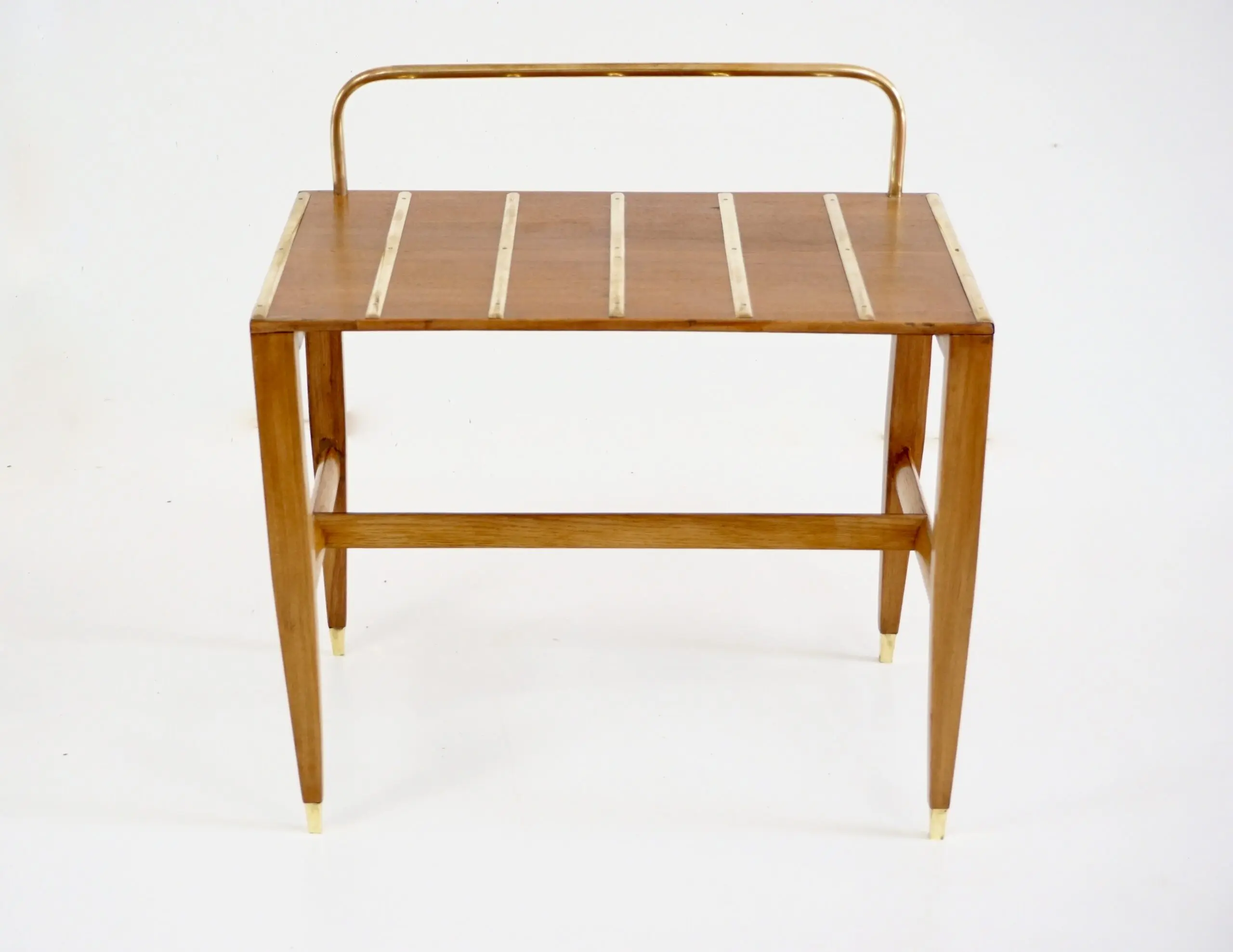 Gio Ponti Walnut Side Table, Luggage Rack for Hotel Royal Naples, 1955 — photo 4