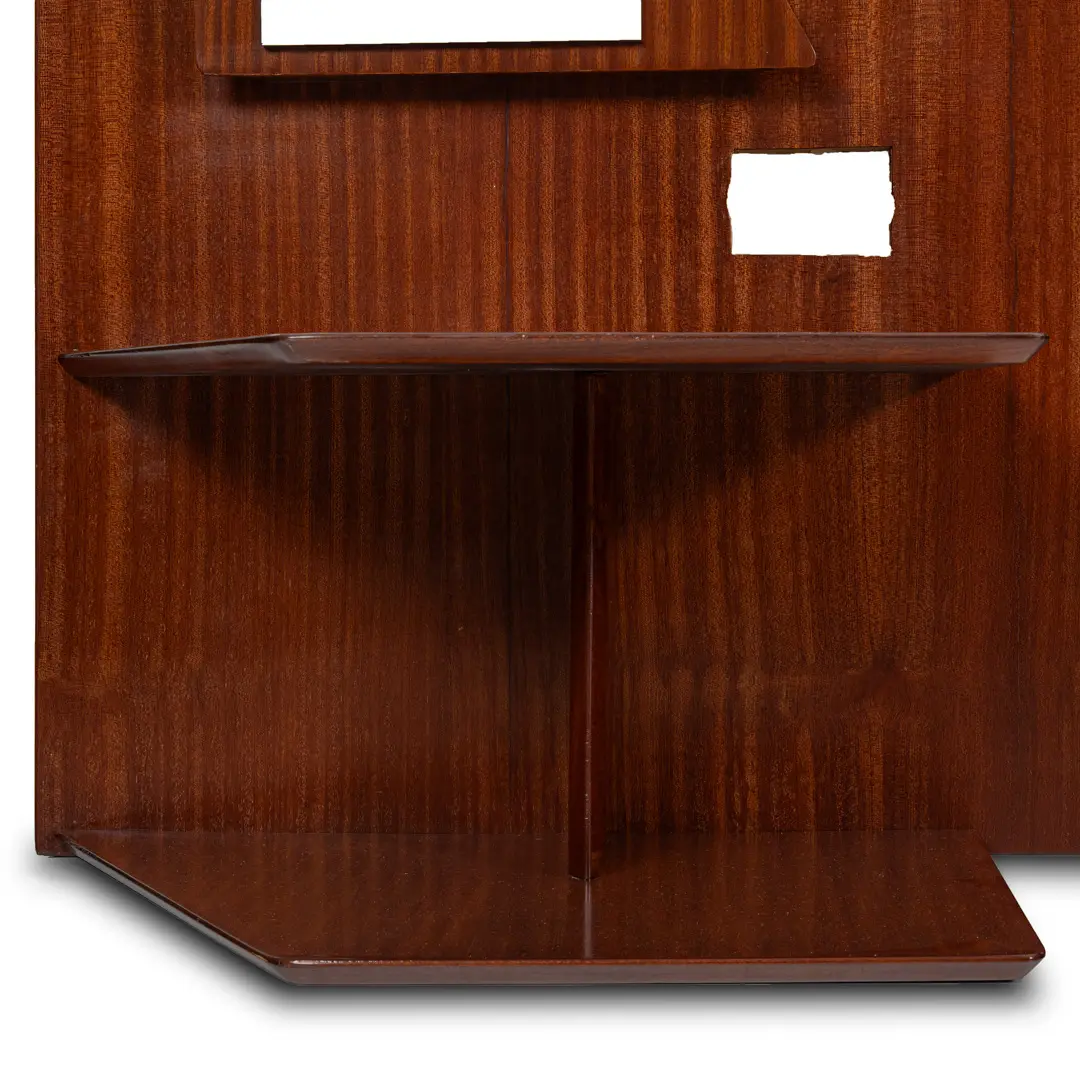Gio Ponti, pair  of rare mahogany  headboards with fitted bedside tables, Hotel Royal, 1955 — photo 4