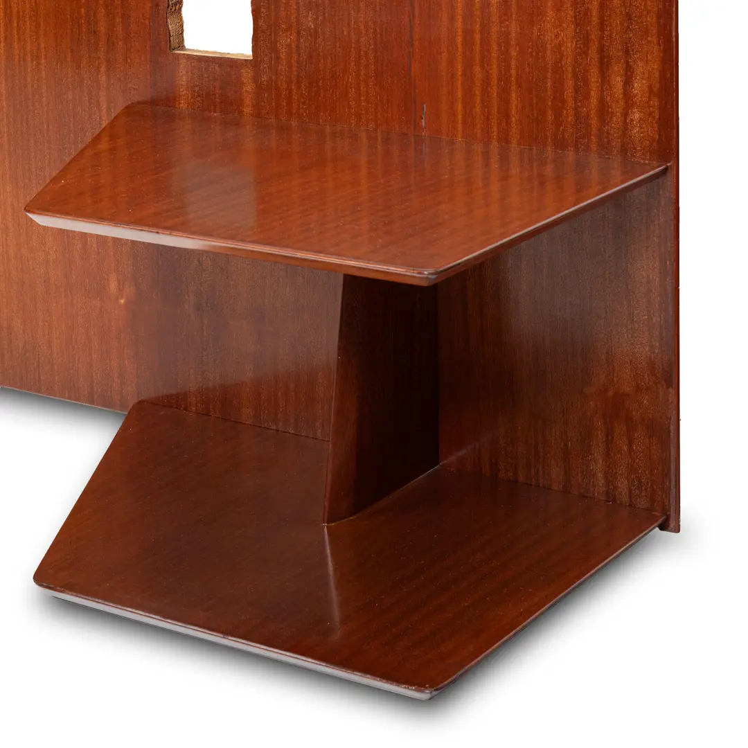 Gio Ponti, pair  of rare mahogany  headboards with fitted bedside tables, Hotel Royal, 1955 — photo 11
