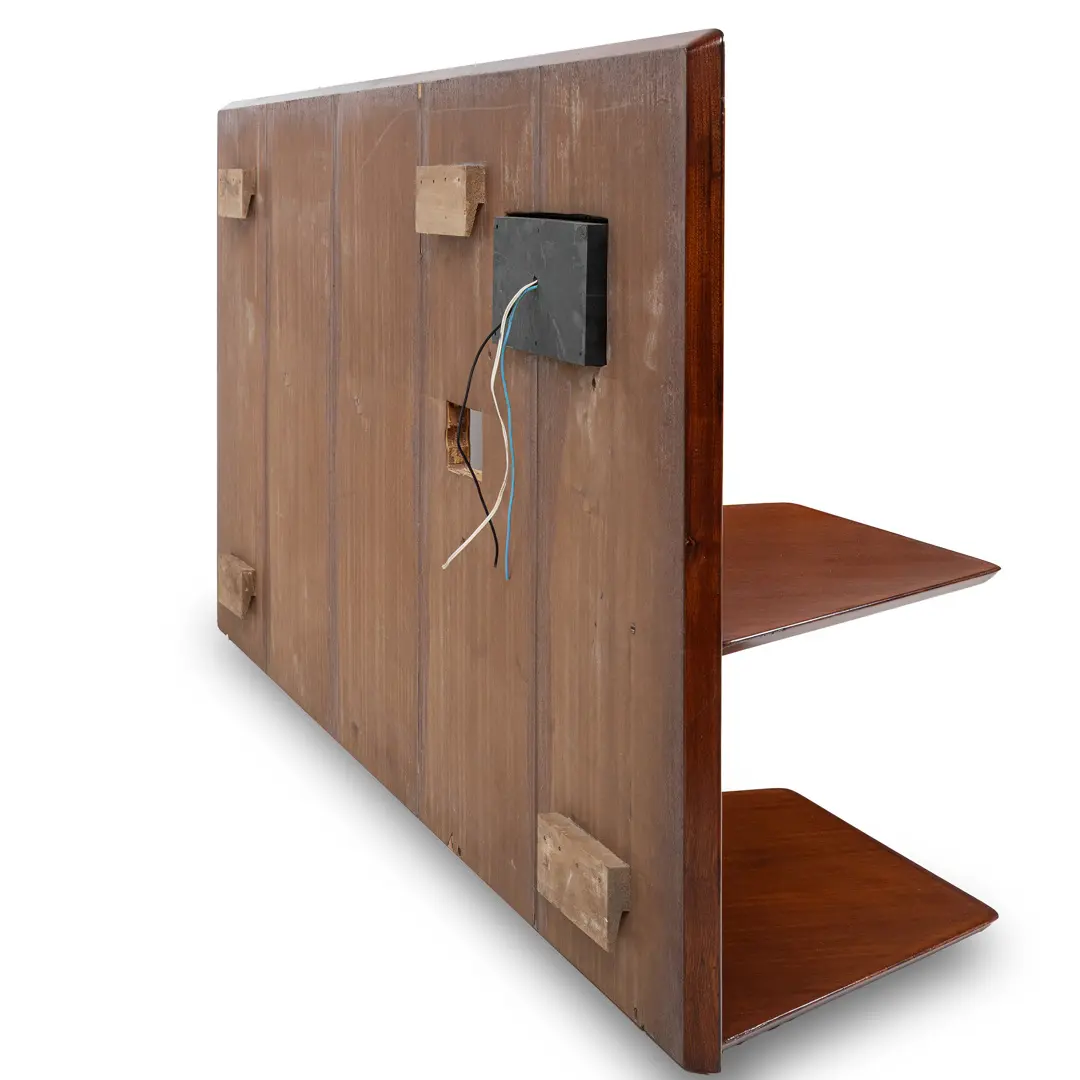 Gio Ponti, pair  of rare mahogany  headboards with fitted bedside tables, Hotel Royal, 1955 — photo 8