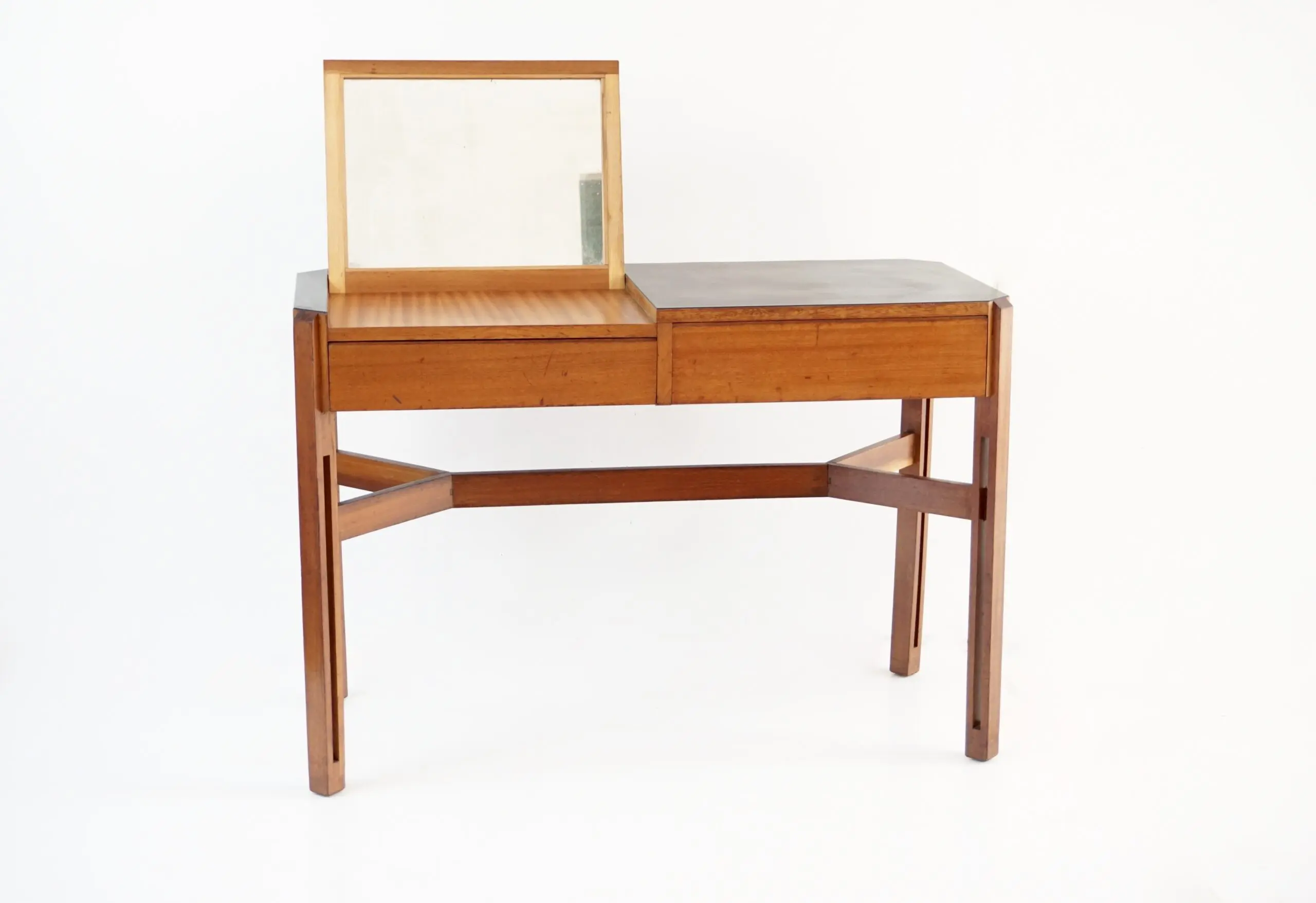 Ico Parisi Wood and Laminate toilette desk with mirror, Hotel Lorena, 1960 — image 3