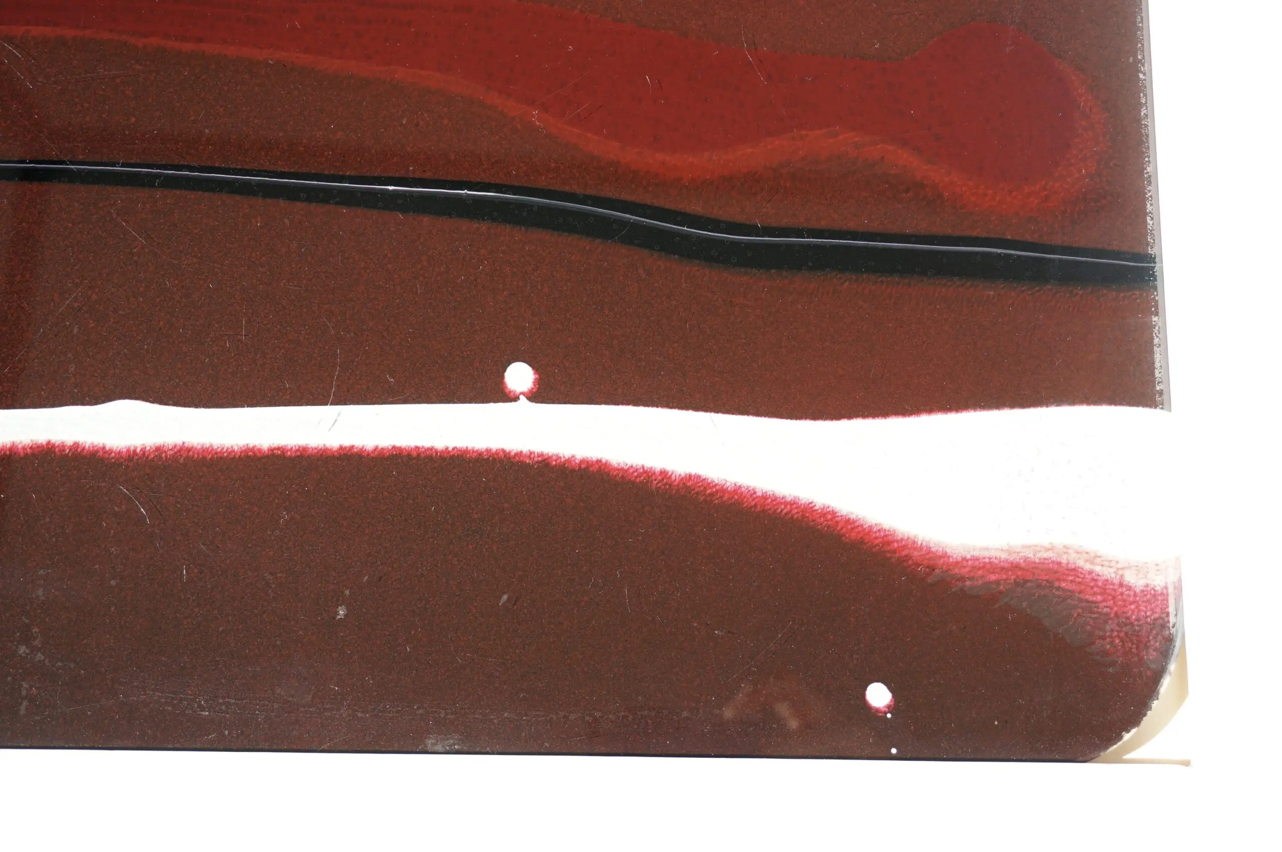 Lucio Fontana "Concetto Spaziale" black, red and white oil on glass, signed 1956 — photo 10