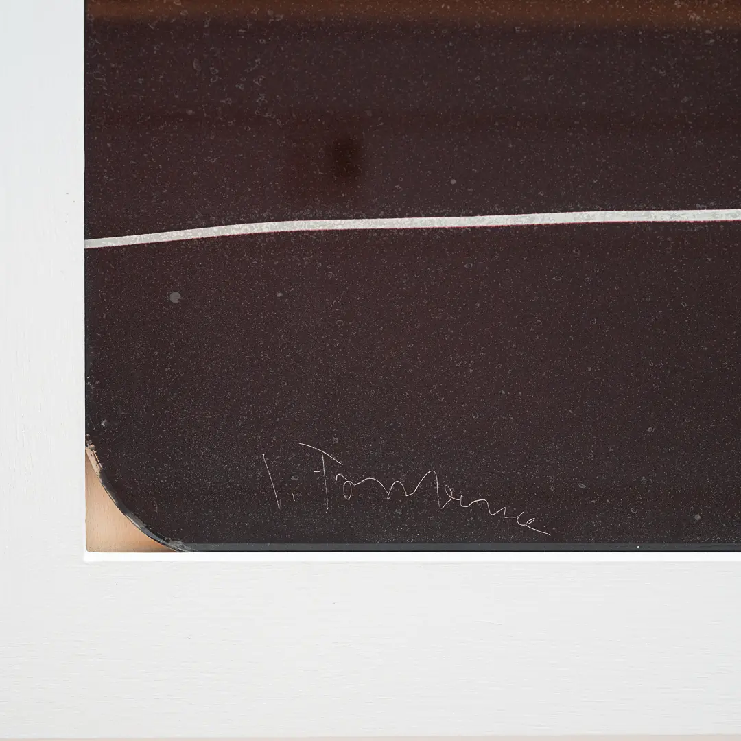 Lucio Fontana "Concetto Spaziale" black, red and white oil on glass, signed 1956 — photo 14