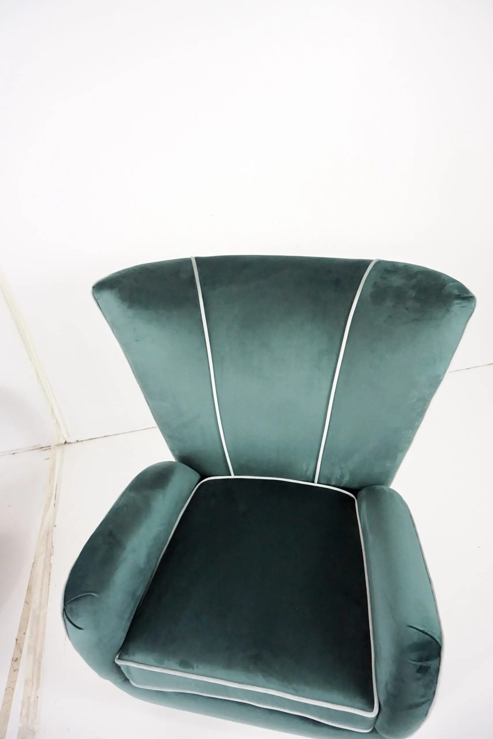 pair of green velvet  Paolo Buffa armchairs,1950 — photo 16