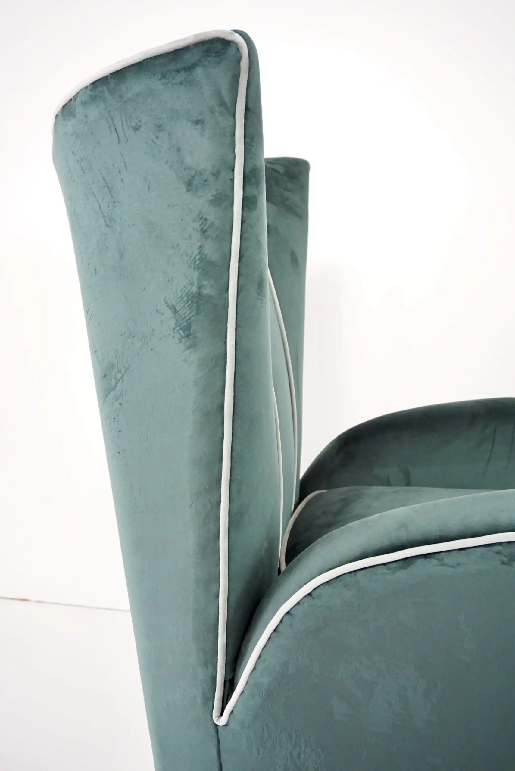 pair of green velvet  Paolo Buffa armchairs,1950 — photo 13