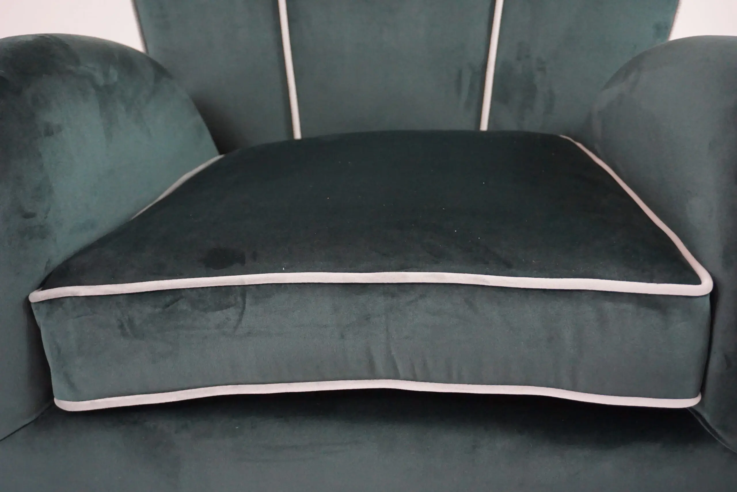 pair of green velvet  Paolo Buffa armchairs,1950 — photo 11