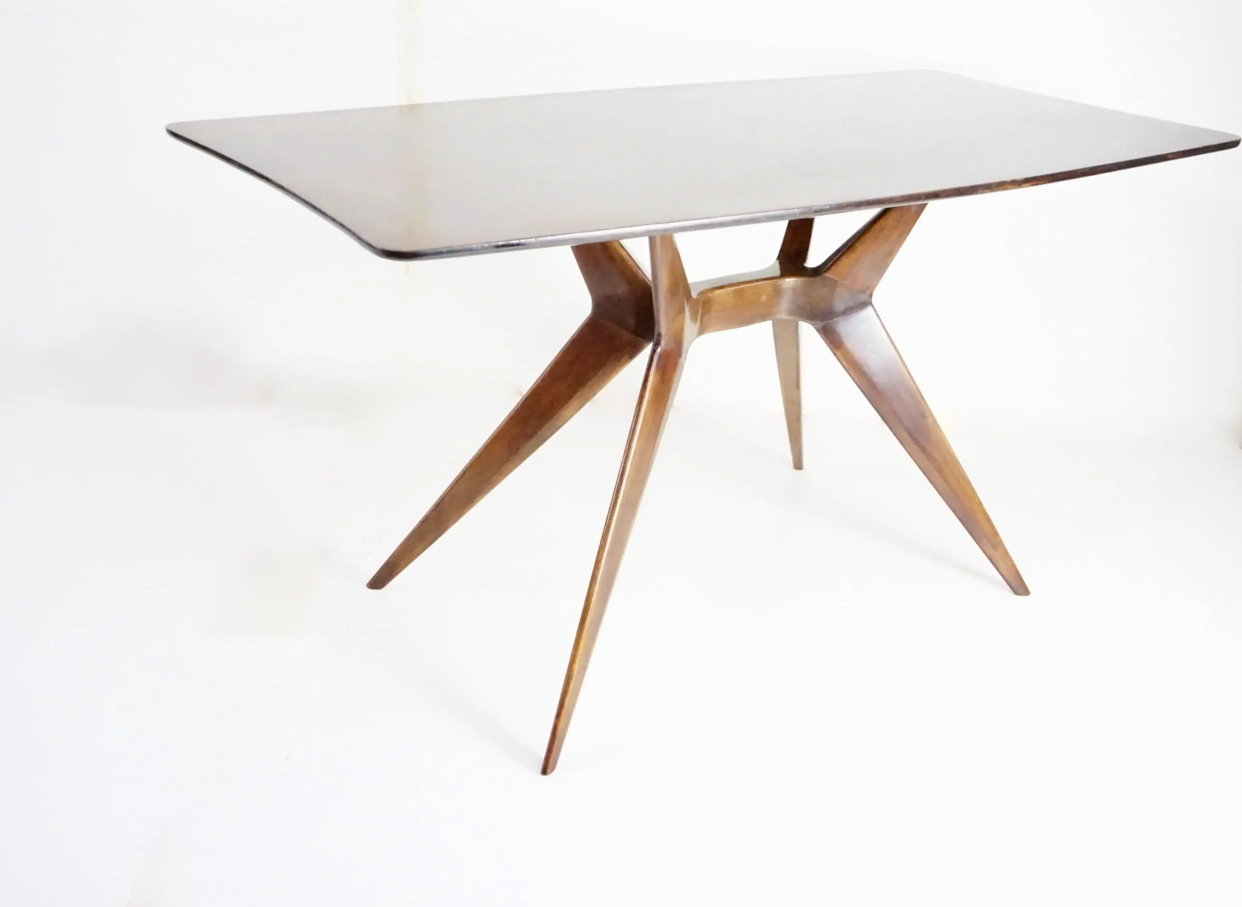 fine Attr. Ico Parisi walnut dining or console table, 1950 — Ico Parisi