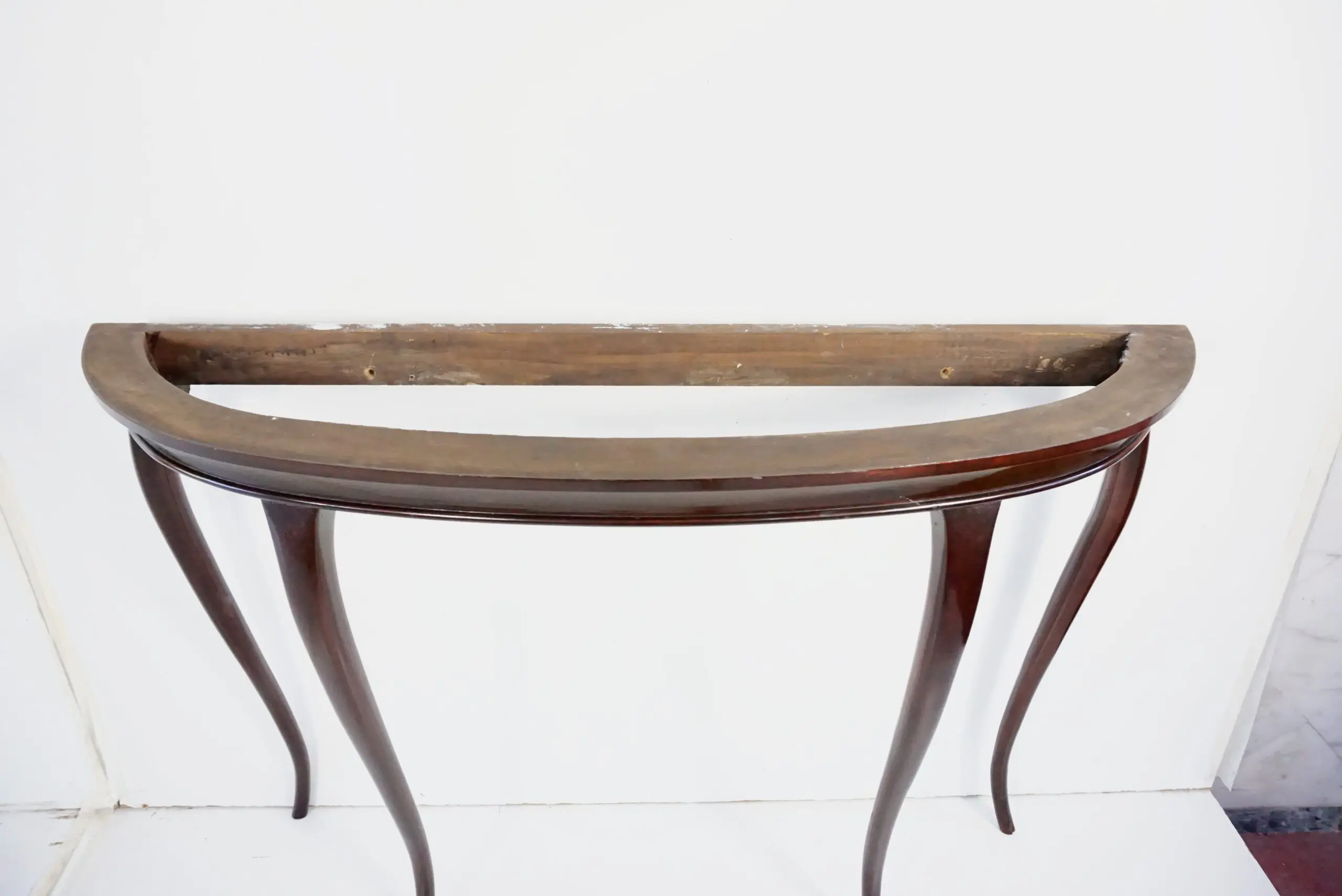 Large marble and wood  Console Table by Guglielmo Ulrich, 1940 — photo 14