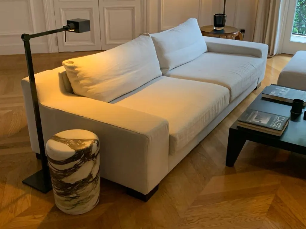 Sculptural Breccia Medicea Marble Stool "Throne of Dioniso" by Lorenzo Ciompi — photo 4