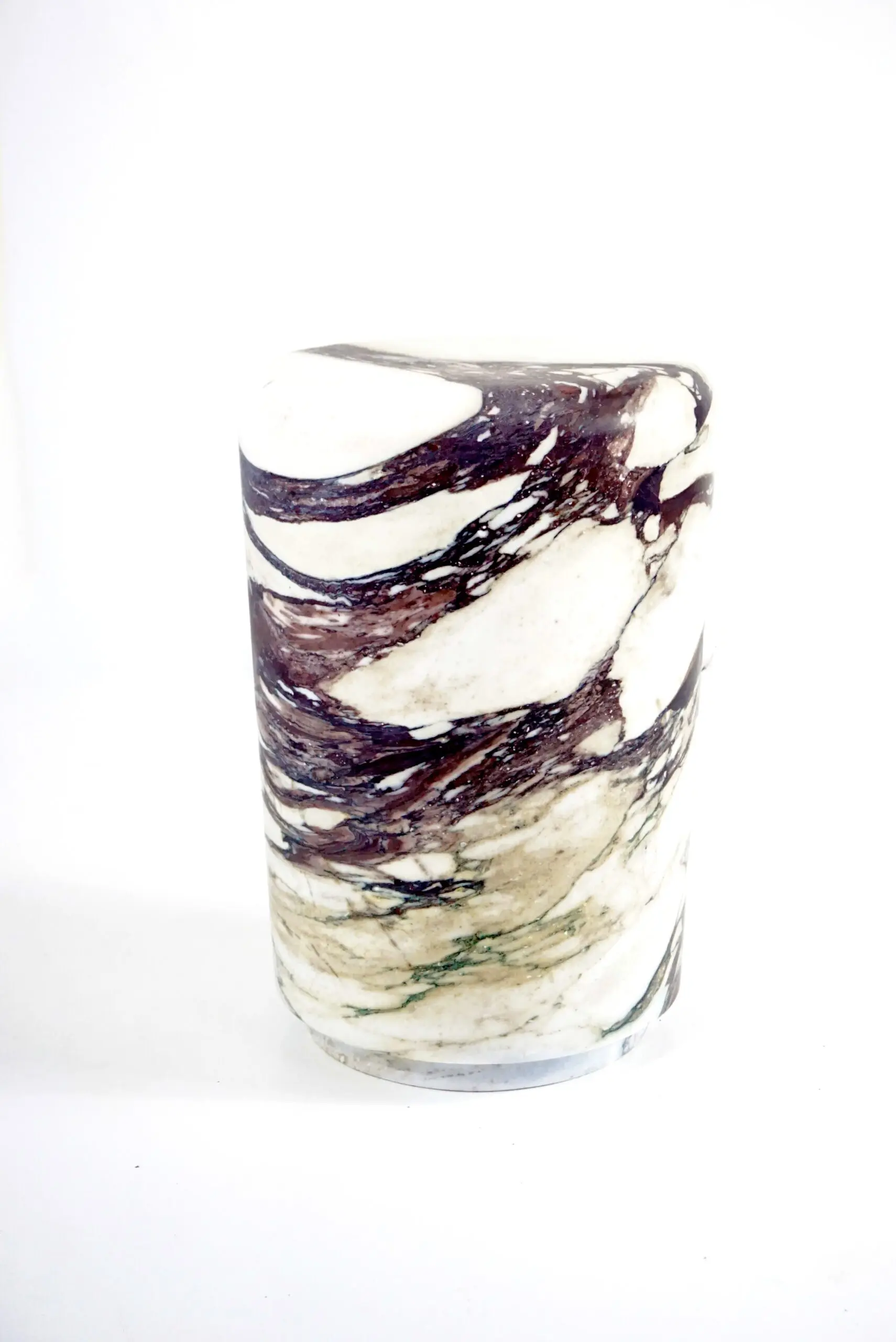 Sculptural Breccia Medicea Marble Stool "Throne of Dioniso" by Lorenzo Ciompi — Lorenzo Ciompi