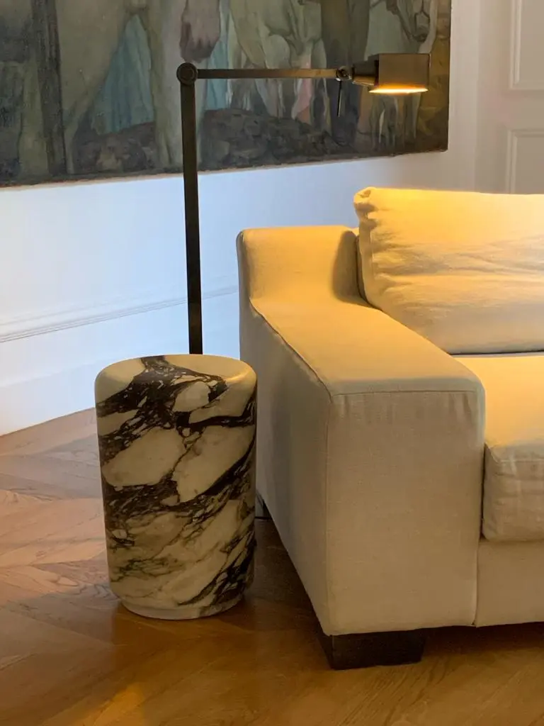 Sculptural Breccia Medicea Marble Stool "Throne of Dioniso" by Lorenzo Ciompi — photo 14