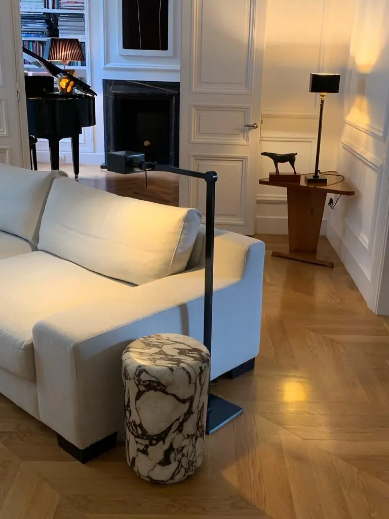 Sculptural Breccia Medicea Marble Stool "Throne of Dioniso" by Lorenzo Ciompi — photo 6