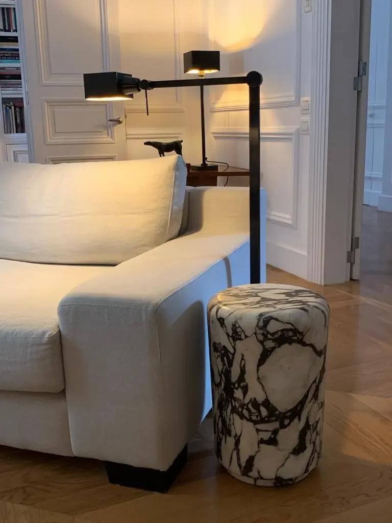Sculptural Breccia Medicea Marble Stool "Throne of Dioniso" by Lorenzo Ciompi — photo 11
