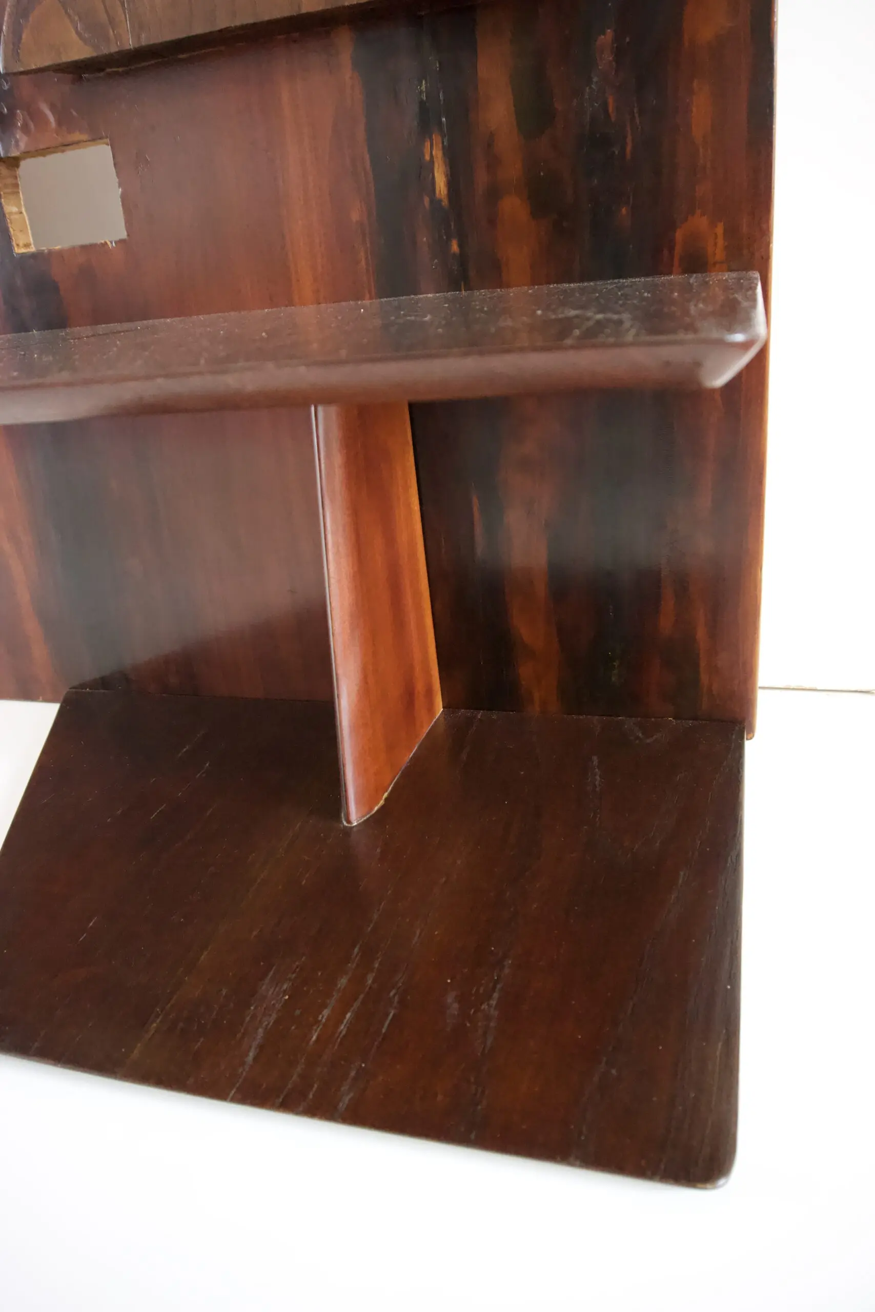 Gio Ponti, pair flamed mahogany Headboard, fitted bedside tables, Hotel Royal, 1955 — photo 14