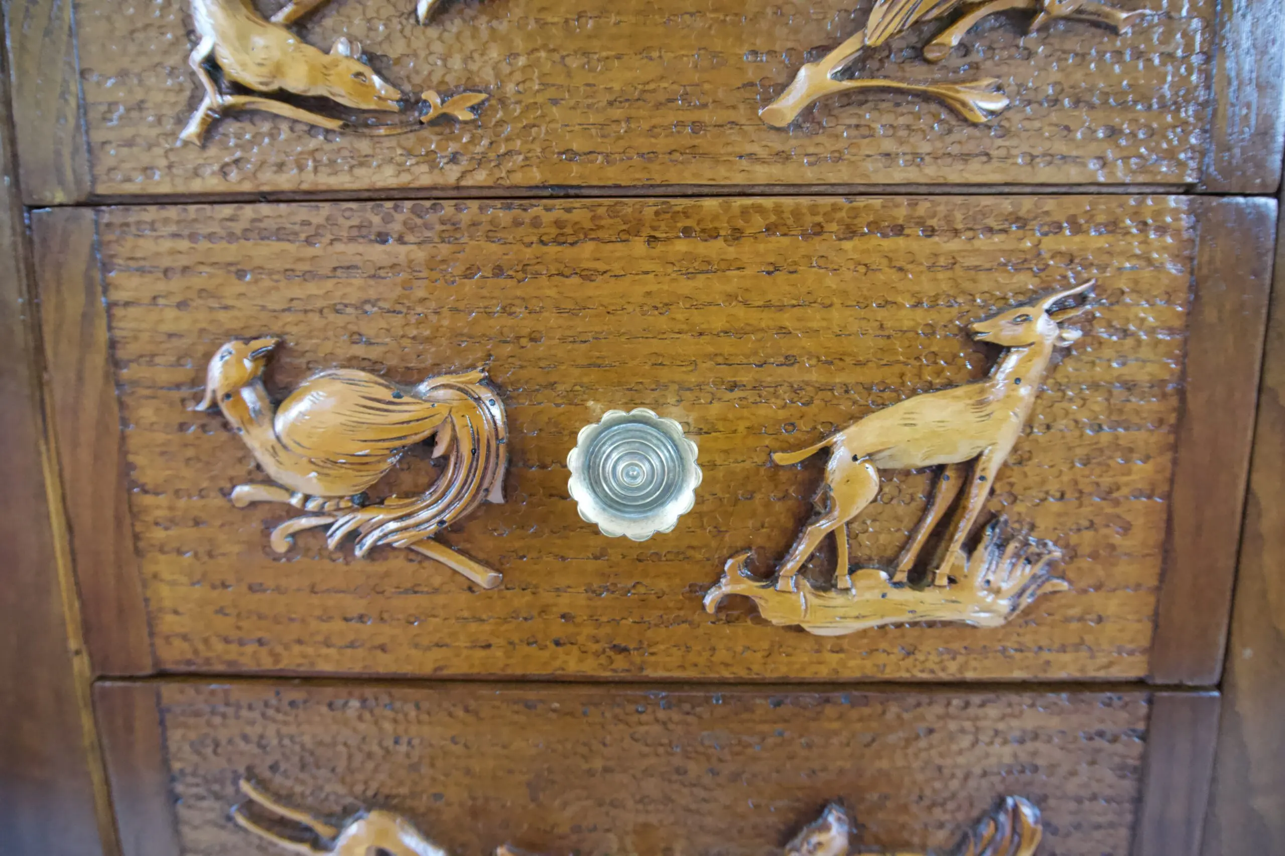 Pierluigi Colli sideboard carved wood, veneered root, two doors, drawers, 1940 — photo 8