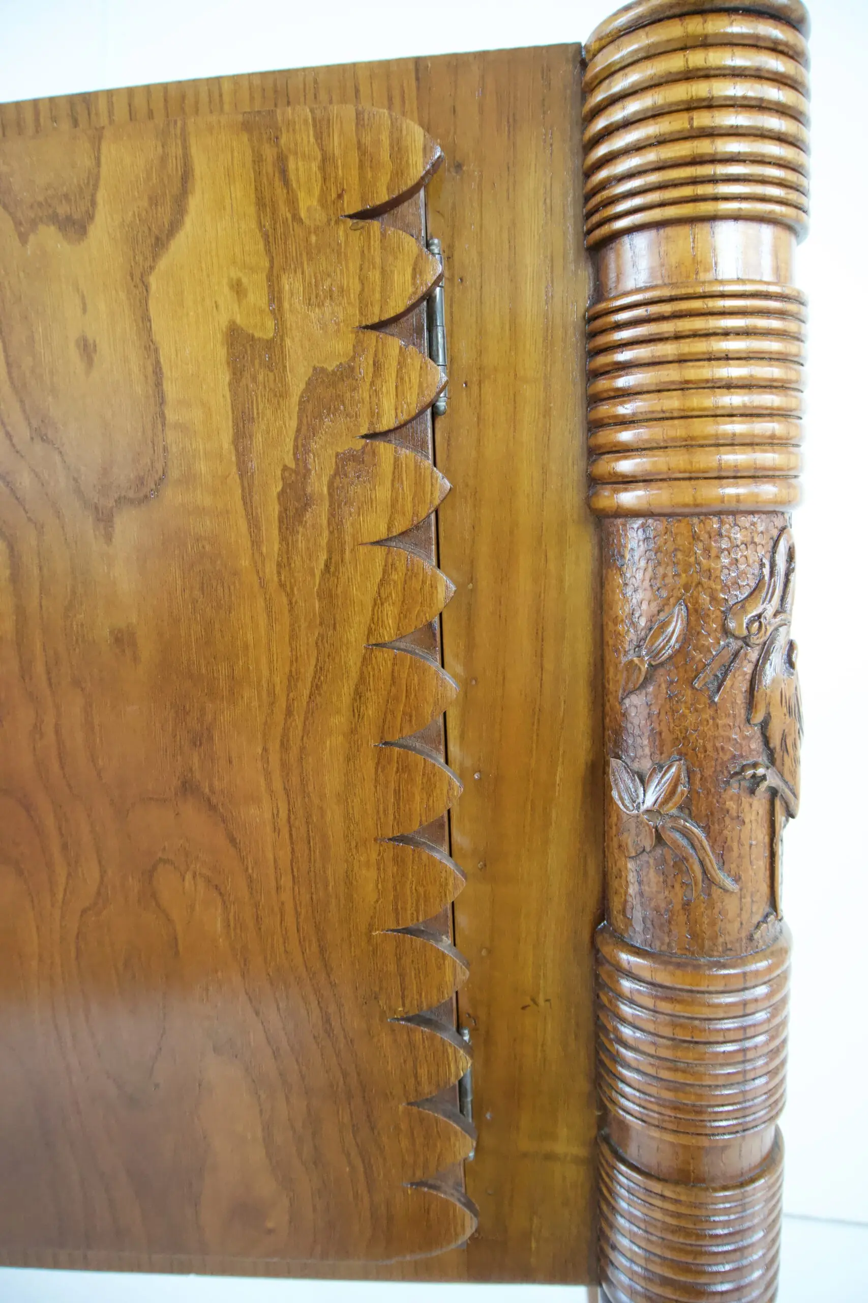Pierluigi Colli sideboard carved wood, veneered root, two doors, drawers, 1940 — photo 10