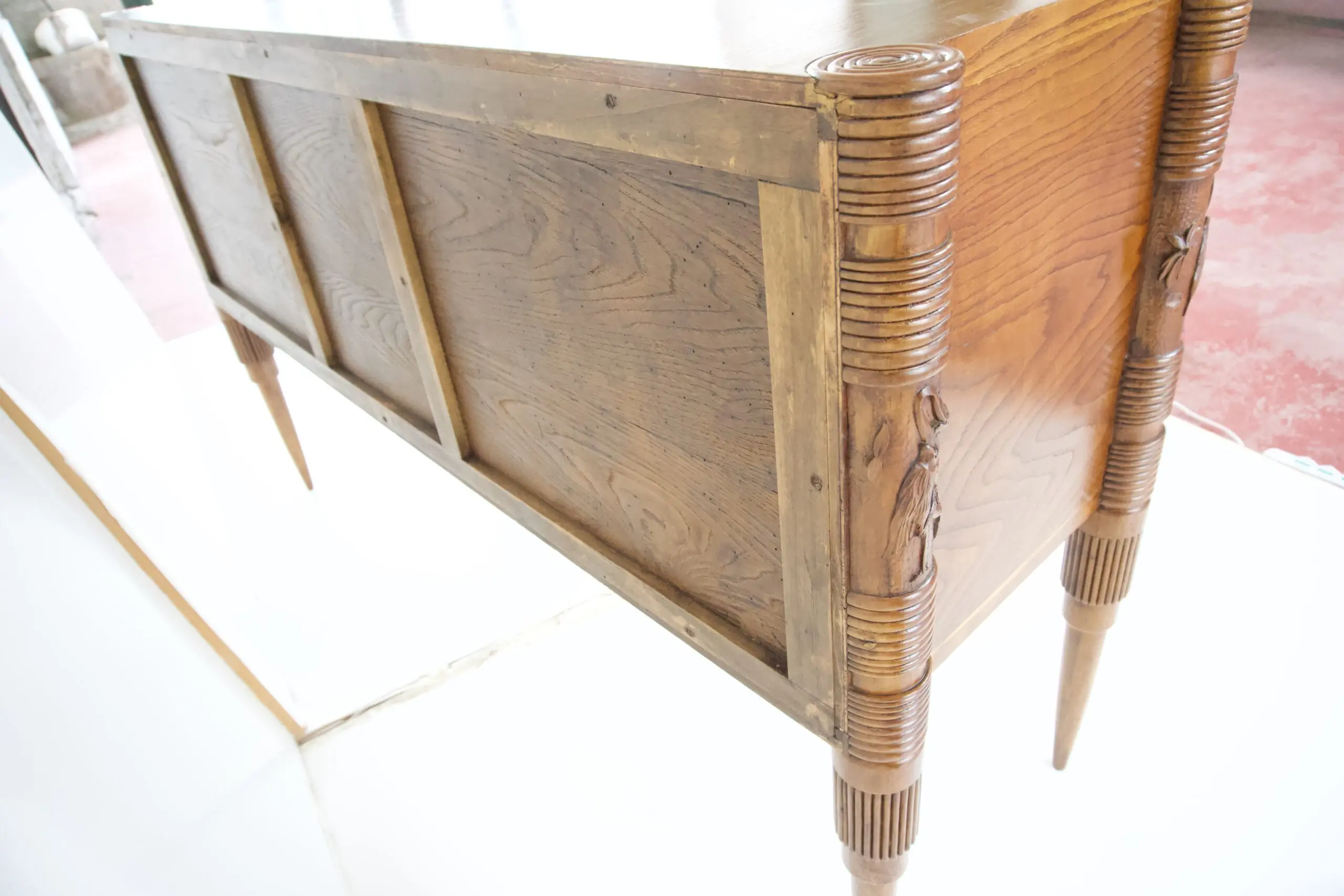 Pierluigi Colli sideboard carved wood, veneered root, two doors, drawers, 1940 — photo 16