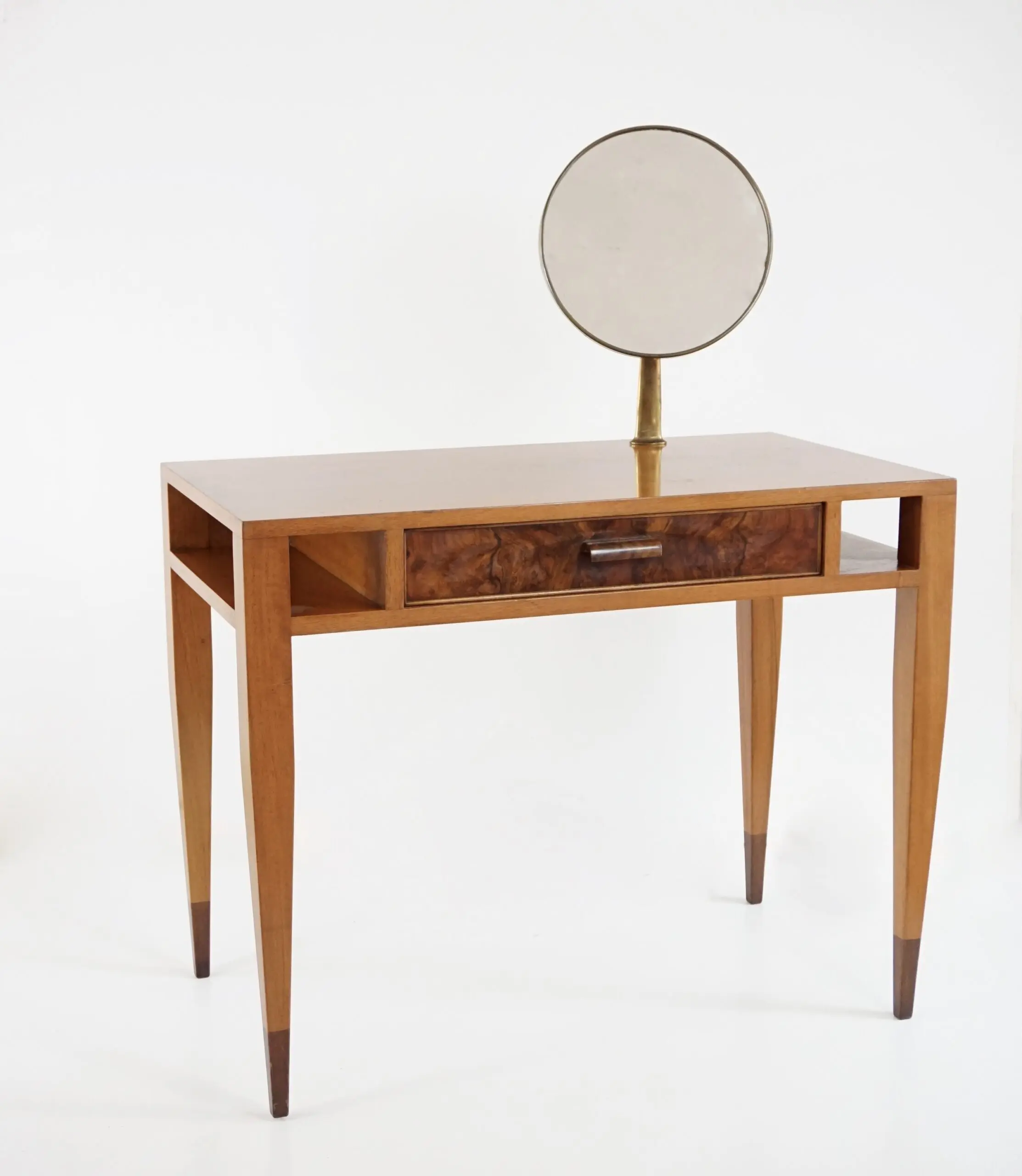 Gio Ponti vanity desk console table with a adjustable Fontana arte mirror, 1950 — image 2