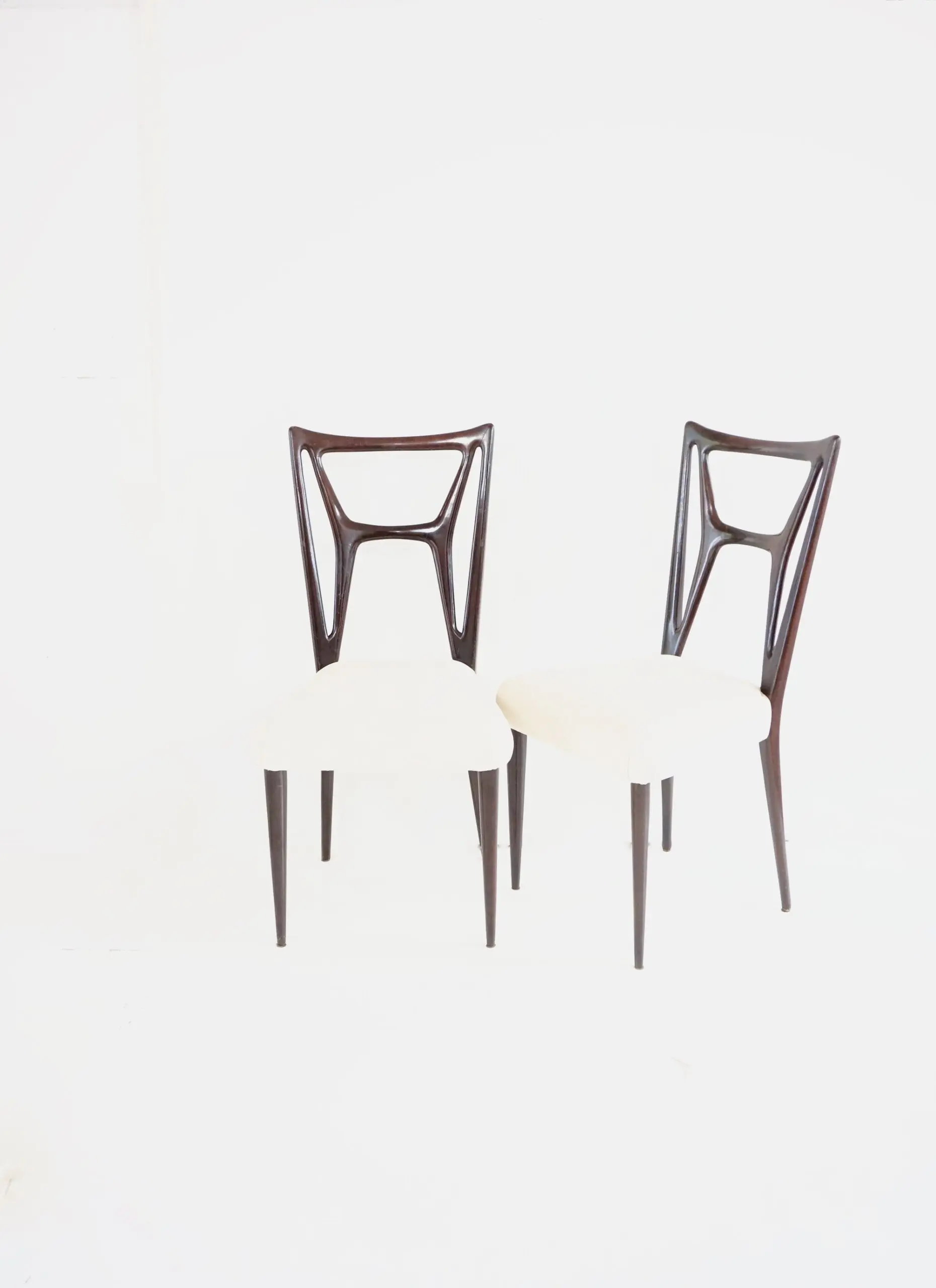 set of six Guglielmo Ulrich att. dining chairs, bentwood  H shape, velvet, 1940 — photo 8