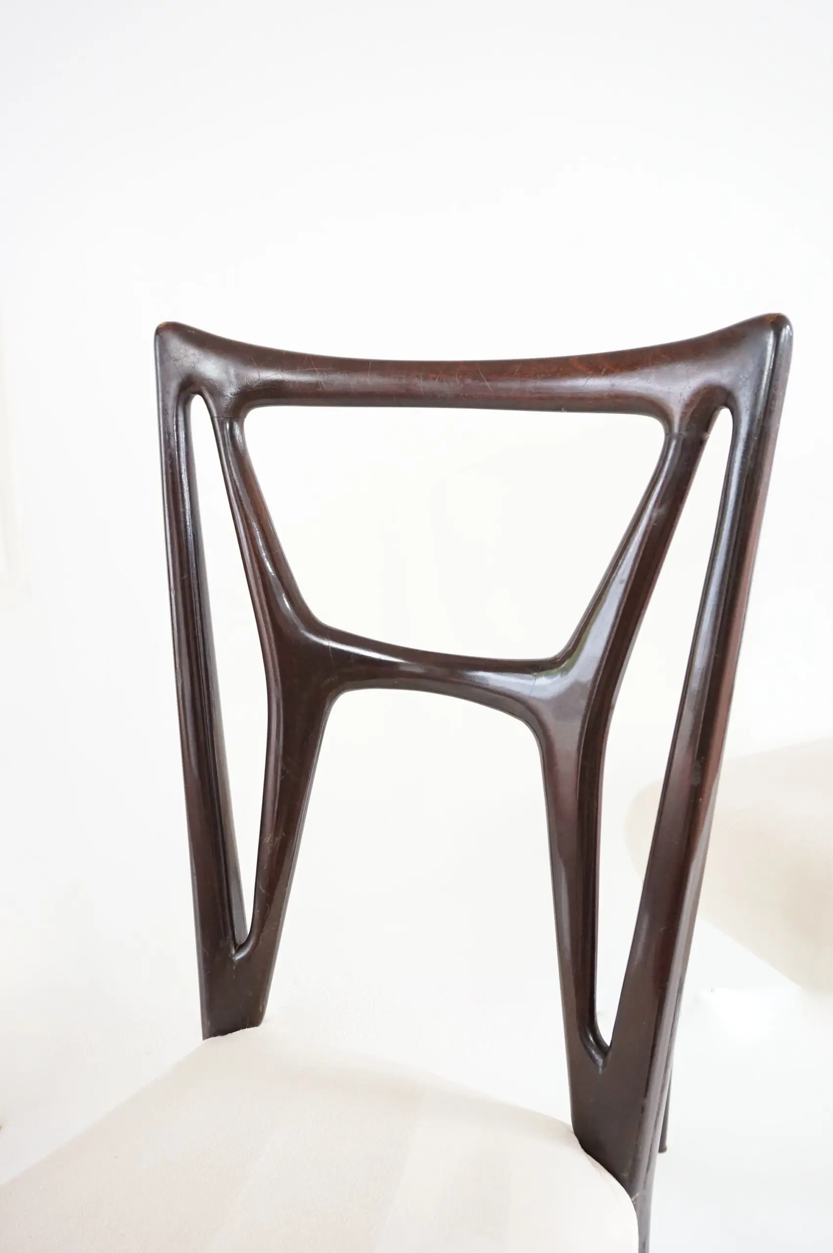 set of six Guglielmo Ulrich att. dining chairs, bentwood  H shape, velvet, 1940 — photo 9