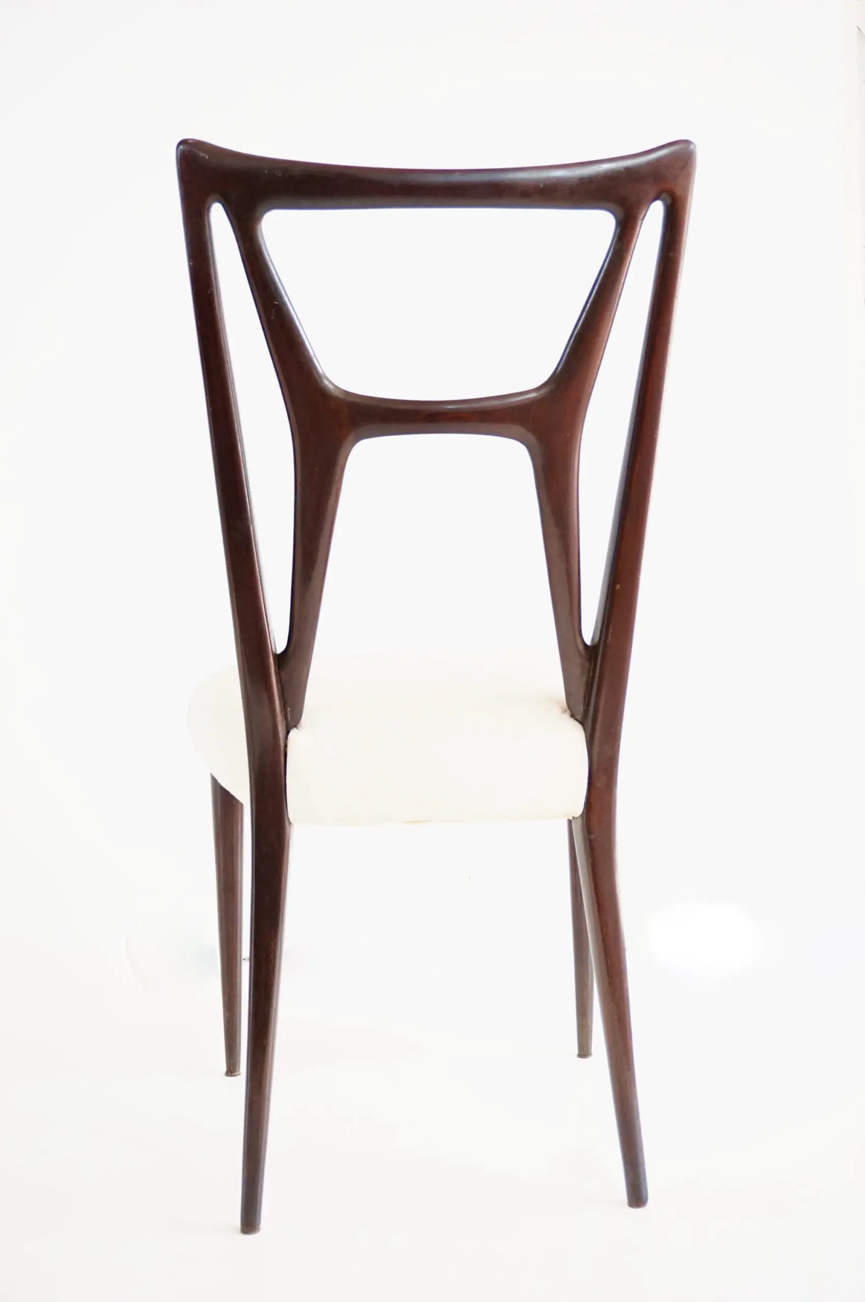 set of six Guglielmo Ulrich att. dining chairs, bentwood  H shape, velvet, 1940 — photo 11