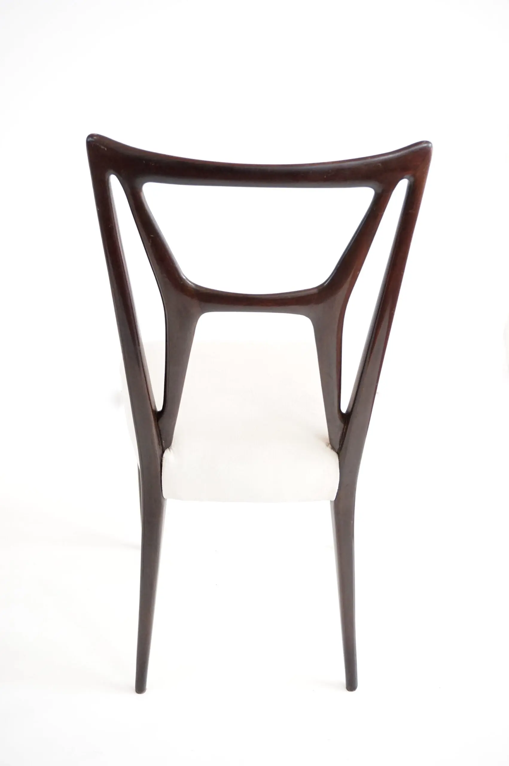 set of six Guglielmo Ulrich att. dining chairs, bentwood  H shape, velvet, 1940 — photo 12