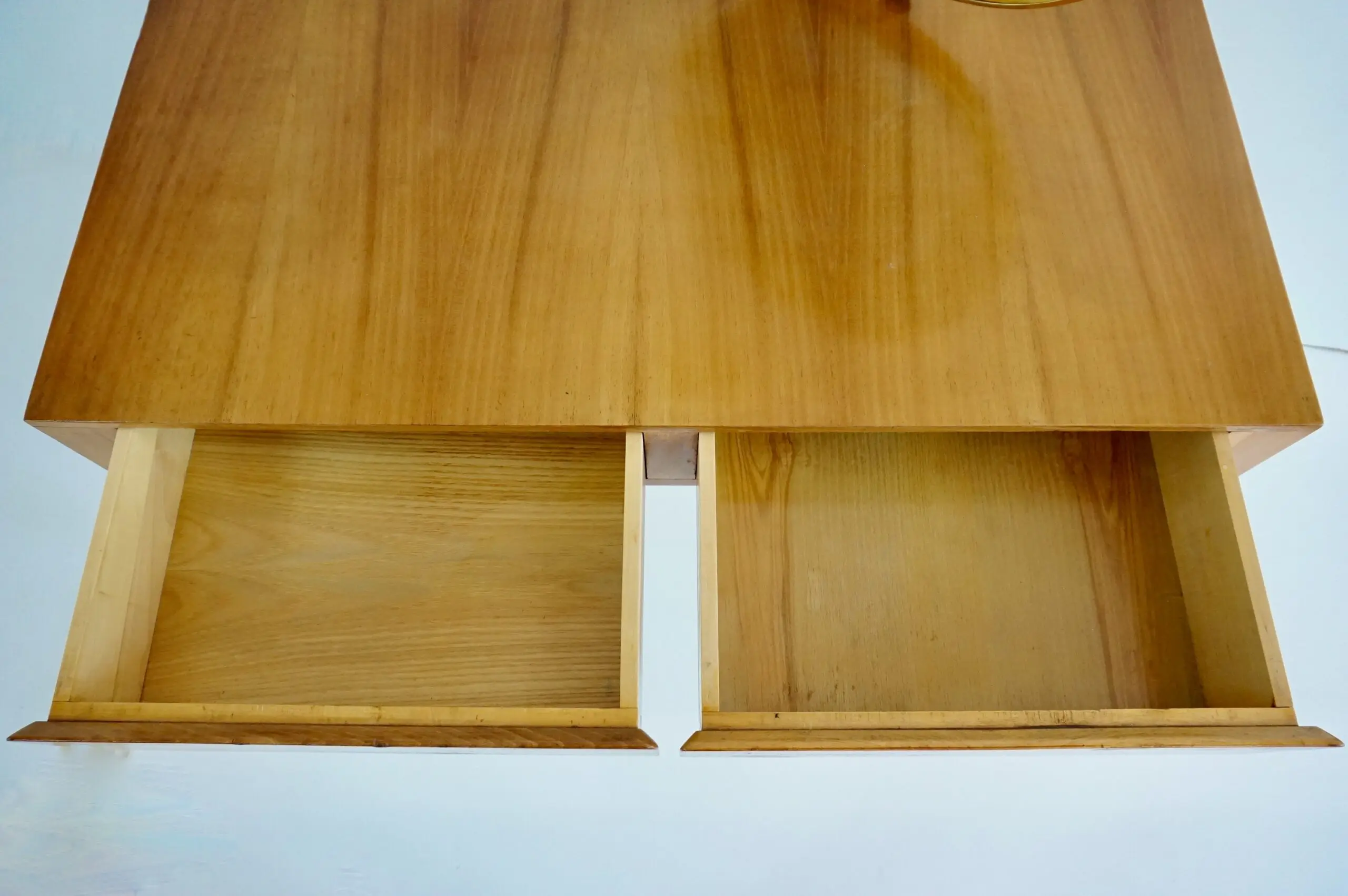 Gio Ponti Vanity desk with a brass circular mirror from Hotel Royal Naples, 1955 — photo 10