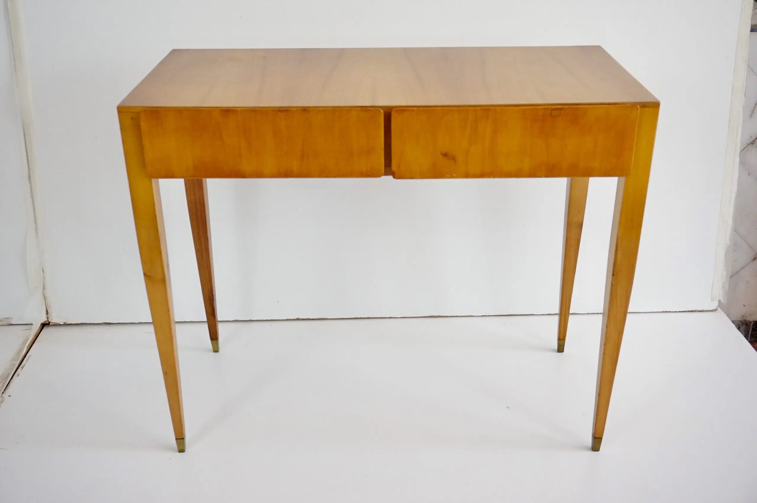 Gio Ponti Vanity desk with a brass circular mirror from Hotel Royal Naples, 1955 — photo 19