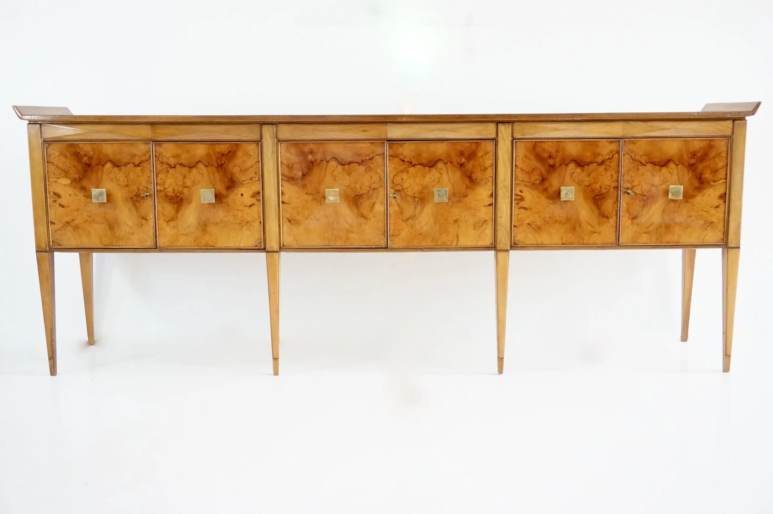 Tomaso  Buzzi & Emilio Lancia att. briar root unique six doors sideboard, 1940 — Tomaso Buzzi, Emilio Lancia