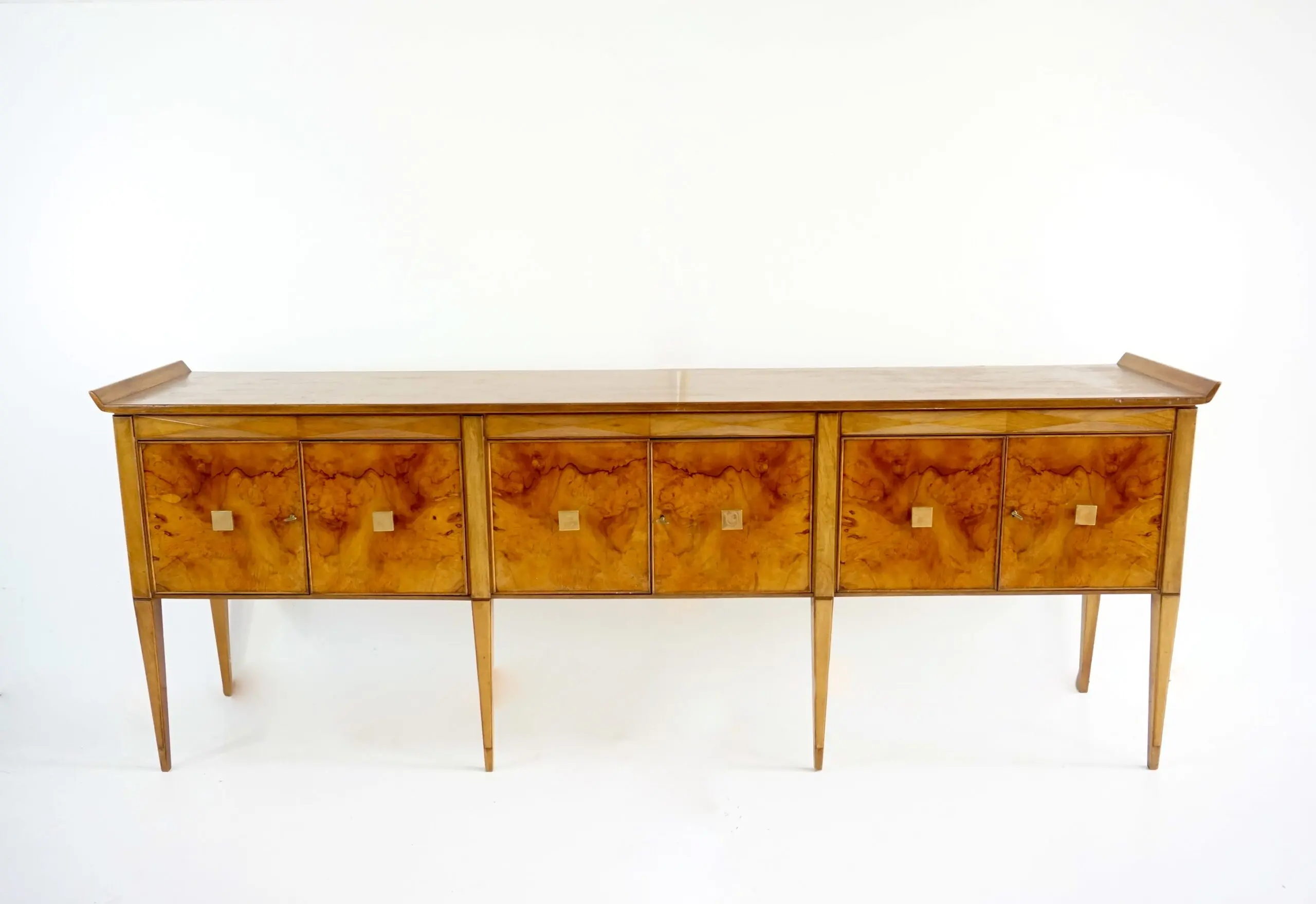 Tomaso  Buzzi & Emilio Lancia att. briar root unique six doors sideboard, 1940 — Tomaso Buzzi, Emilio Lancia