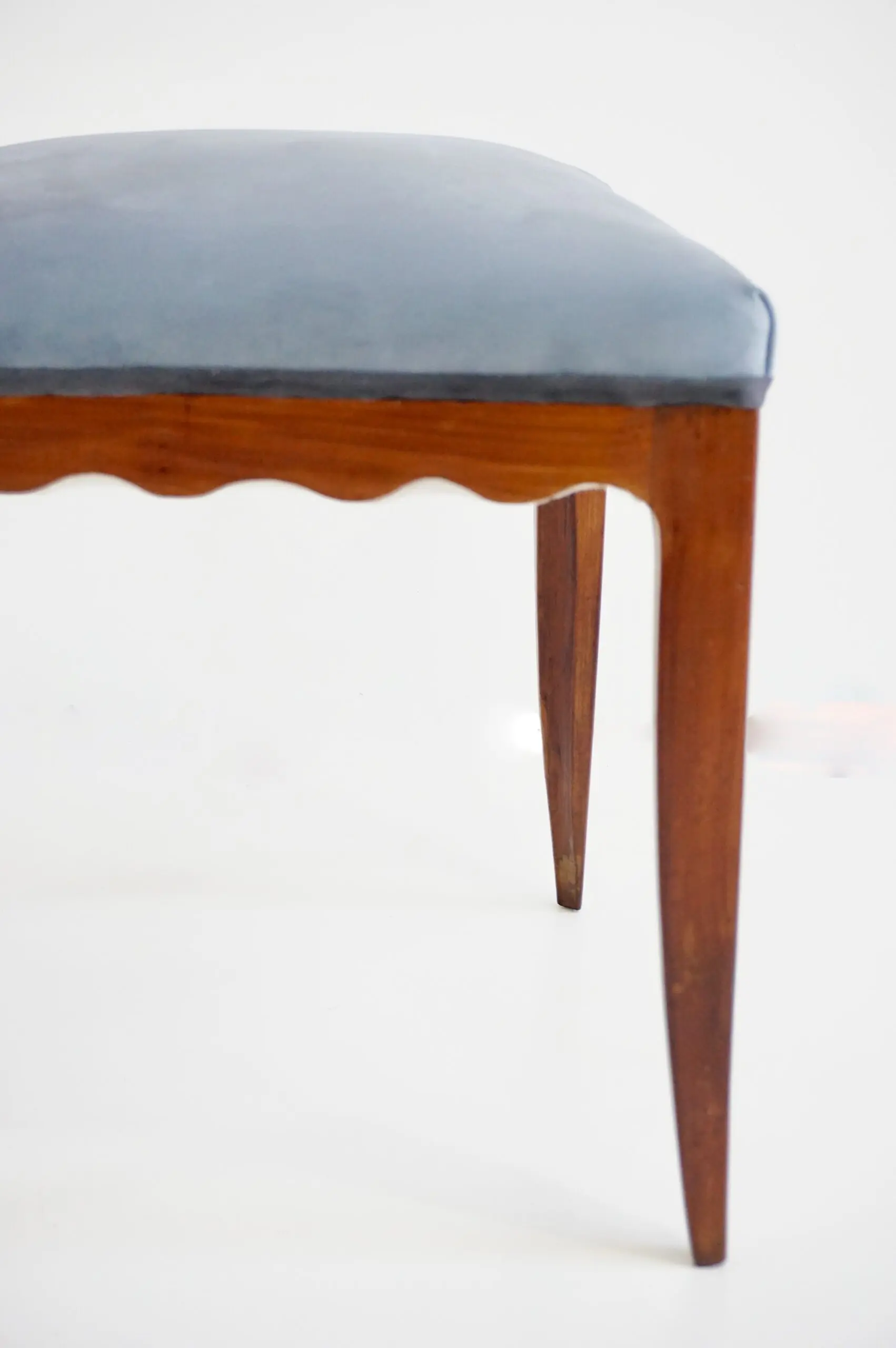 set of six cherrywood Paolo Buffa ondulations dining chairs, 1950 — photo 12
